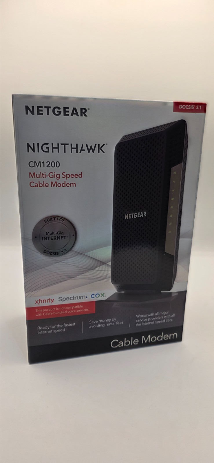 NETGEAR Nighthawk CM1200-100NAS DOCSIS 3.1 Cable Modem