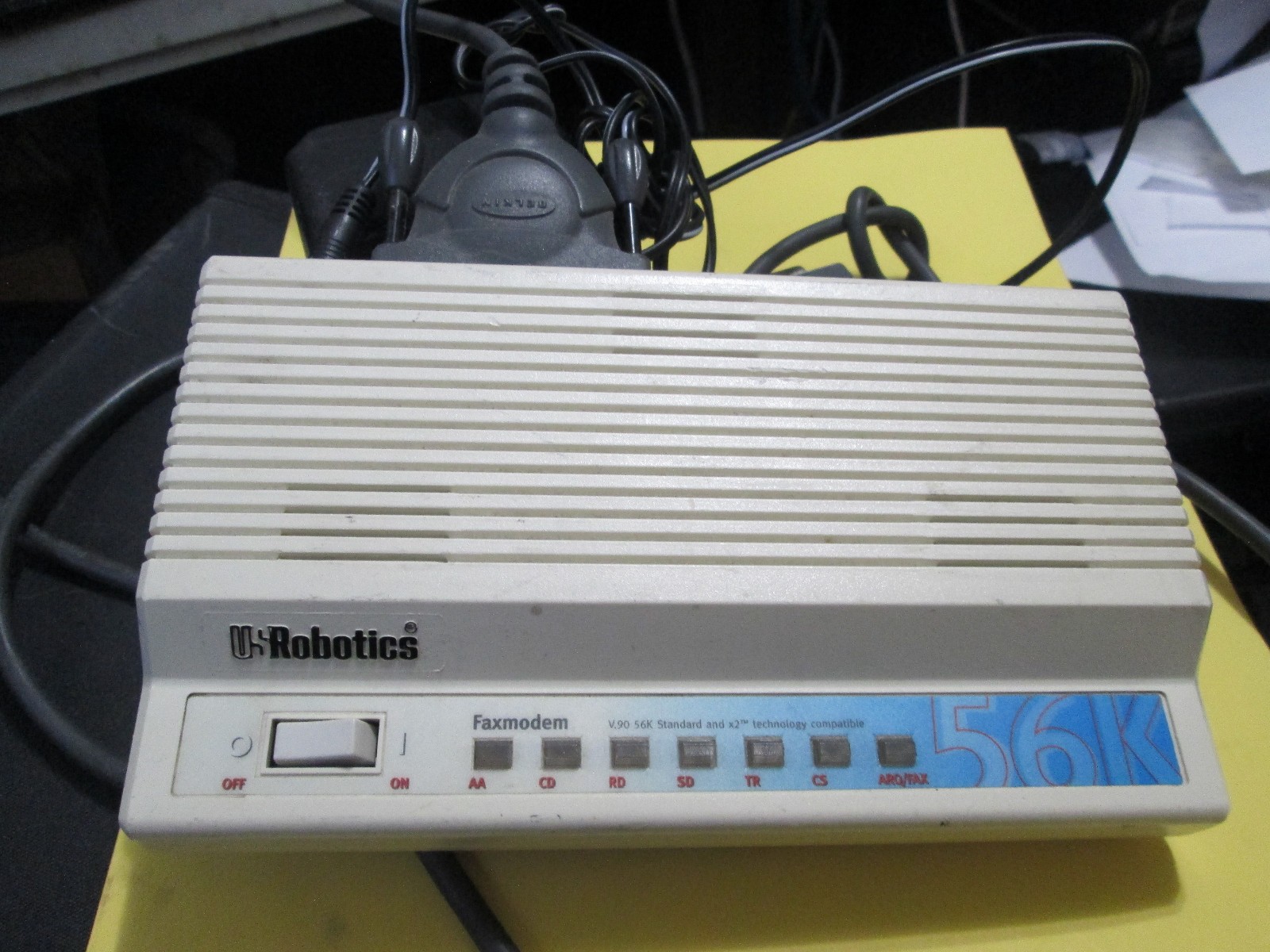 US Robotics 56K FaxModem Model 0701 With Power Adapter And Cable