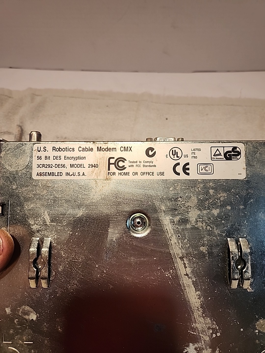 3Com U.s. Robotics Cable Modem CMX Series Model 2940