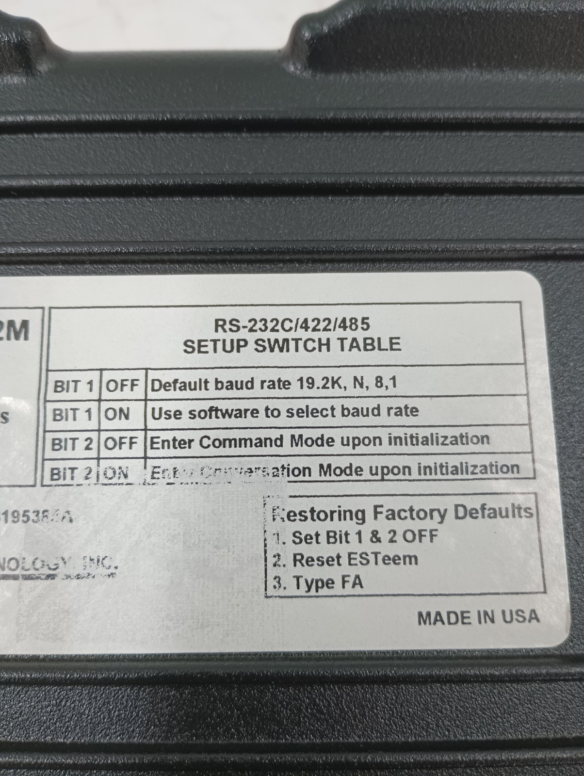ESTeem Model 192M Radio Wireless Modem 192-M – Untested – AS-IS GC-7392