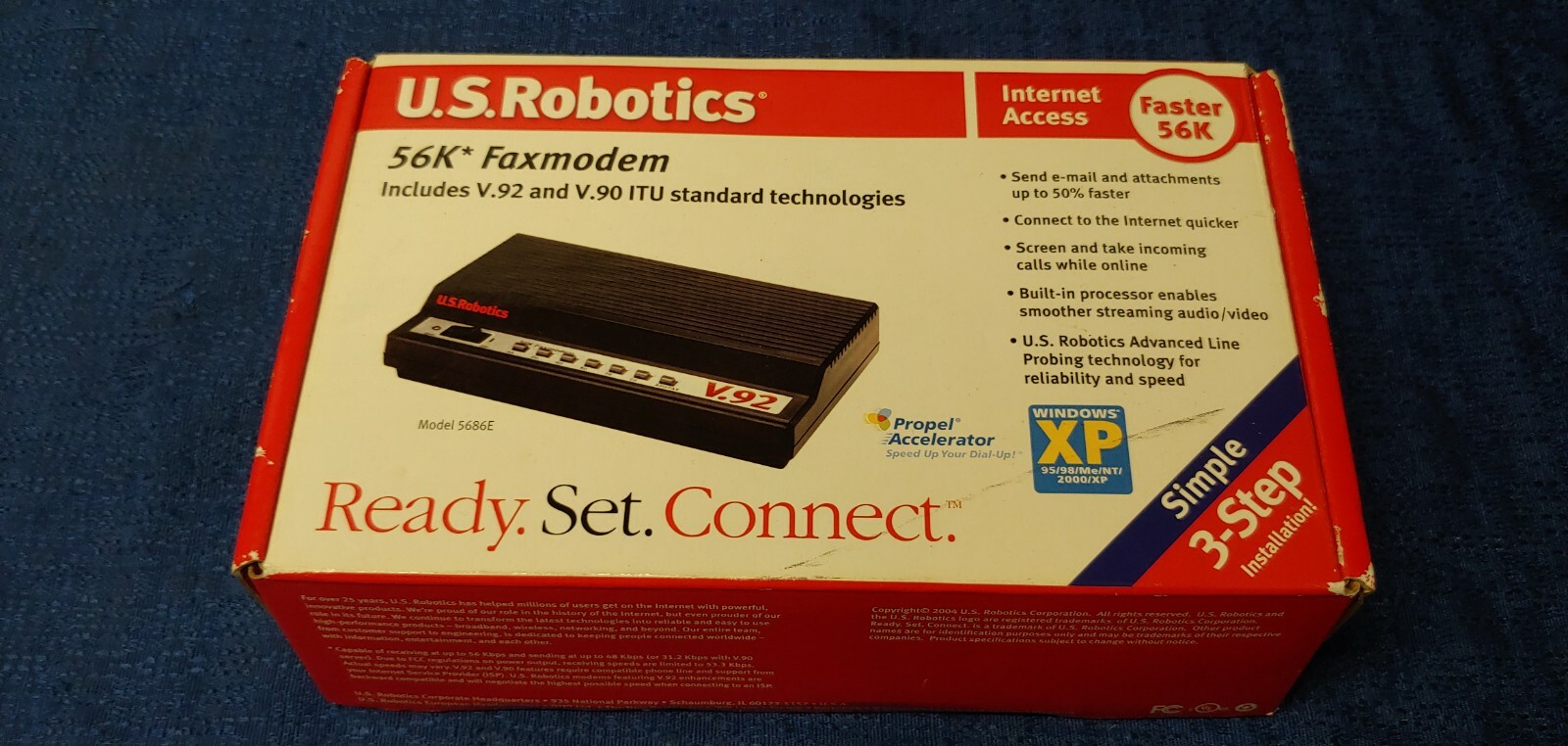 US Robotics V.92 & V.90 56k External Faxmodem Model 5686E