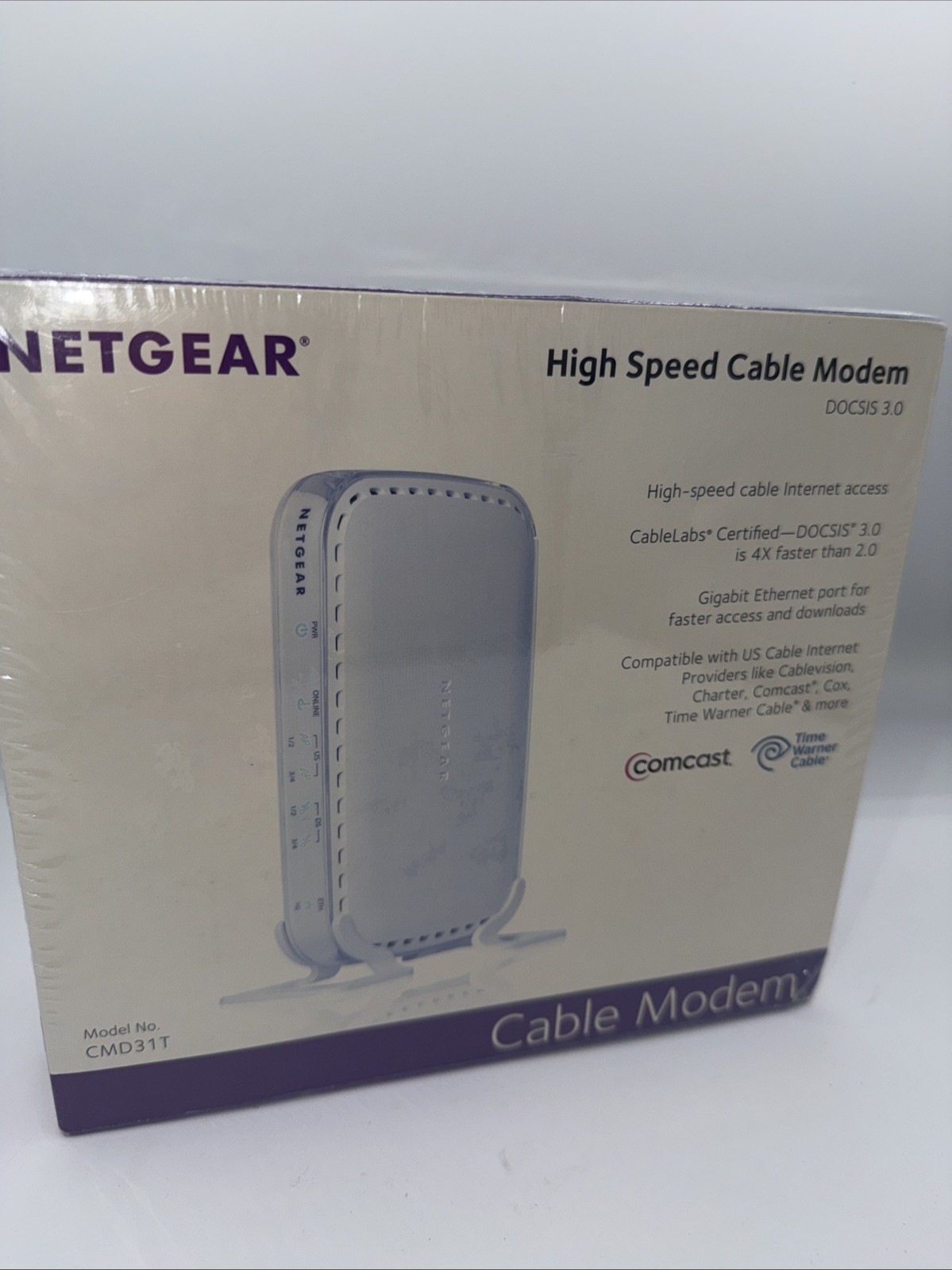 NETGEAR CMD31T-100NAS DOCSIS 3.0 High Speed Cable Modem New Sealed