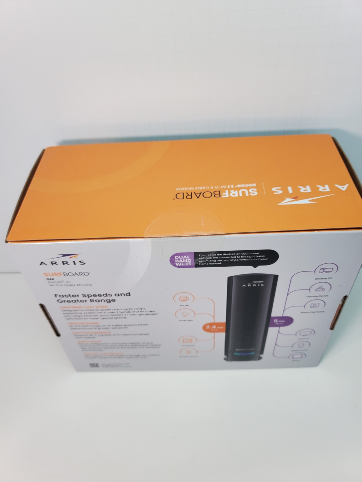 New & Sealed ARRIS G20 DOCSIS 3.1 Cable Modem & AX3000 WiFi 6 Router Free Ship!