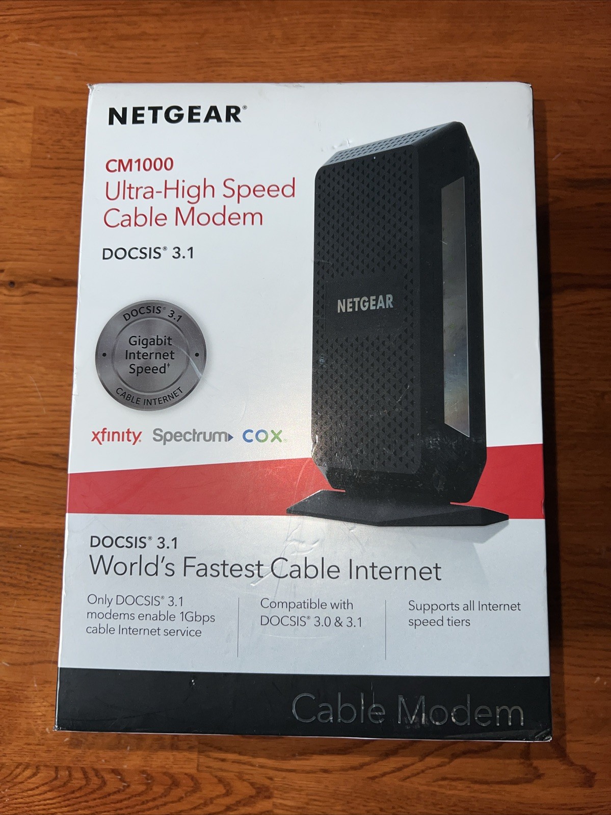 NETGEAR CM1000 Gigabit Cable Modem DOCSIS 3.1 Ultra High Speed (No Power Cord)