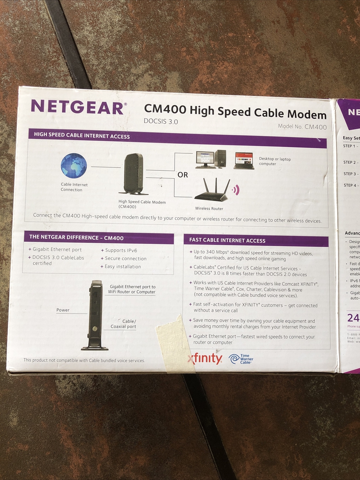 Netgear CM400 High Speed Cable Modem – 340 MBPS DOCSIS 3.0