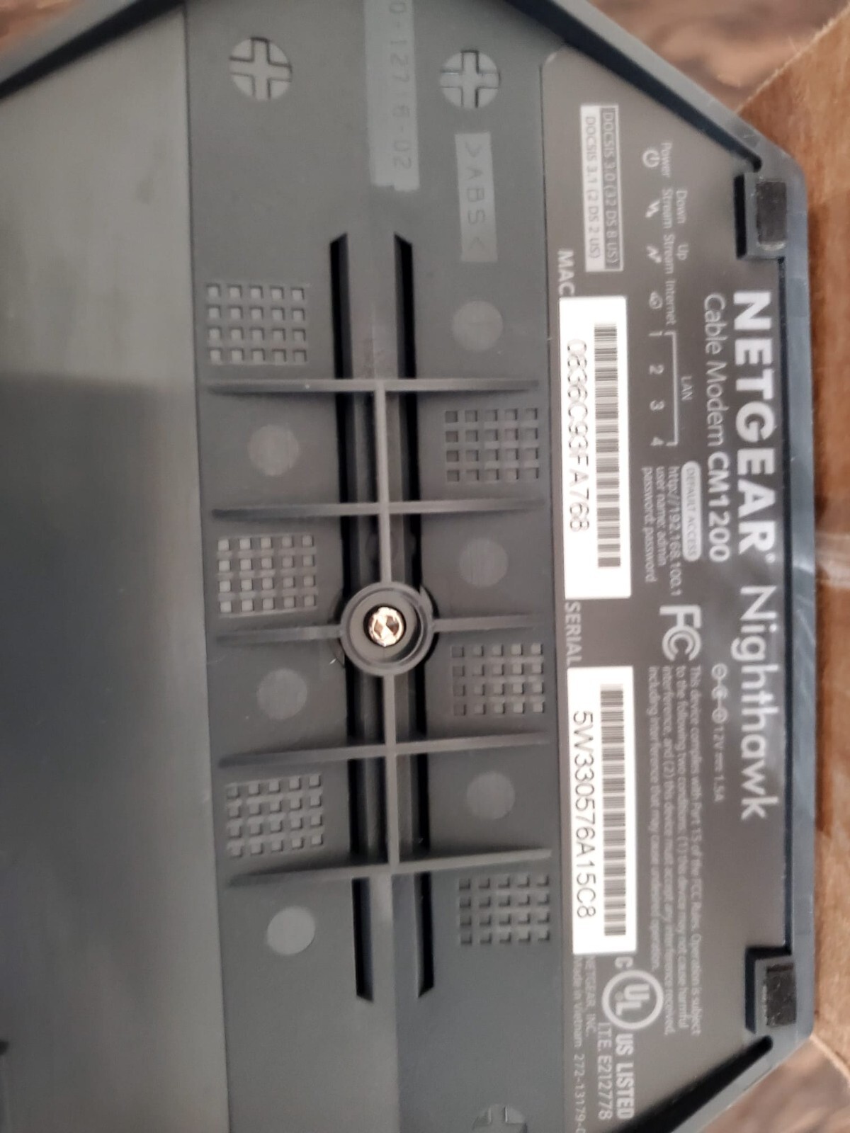 NETGEAR CM1000 DOCSIS 1000Mbps Cable Modem (CM1000-1AZNAS) selling for parts
