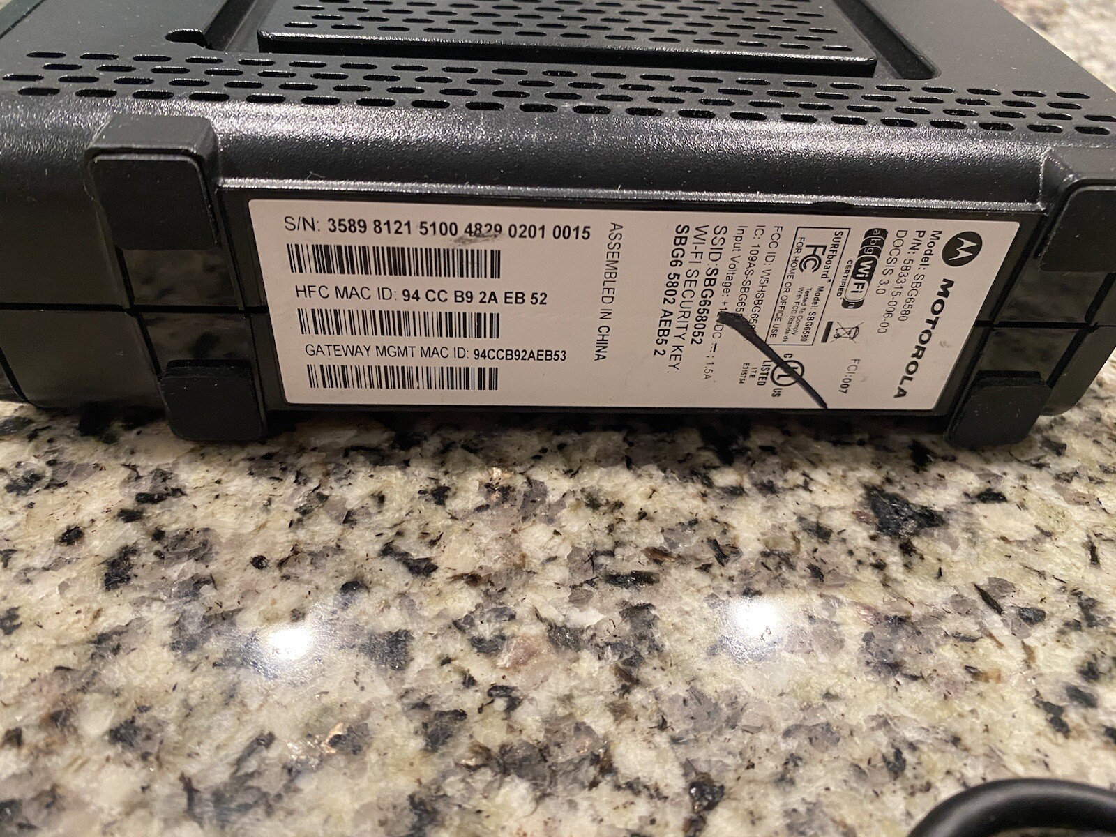 Motorola Surfboard SBG6580 Modem