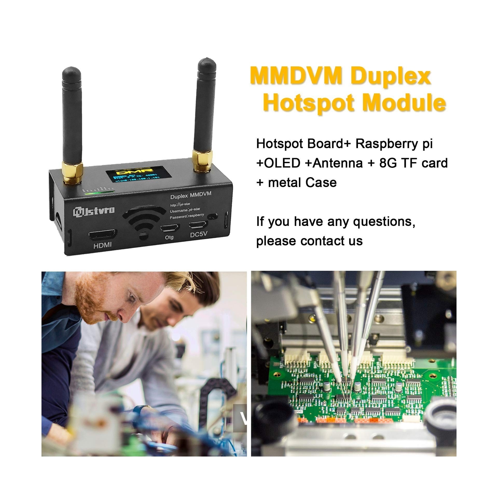 MMDVM Duplex Hotspot Board, Multi-Mode Digital Voice Modem Support P25 DMR YS…