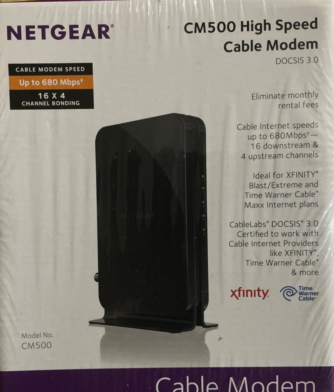 NETGEAR CM500 (CM500100NAS) 680 Mbps – Black