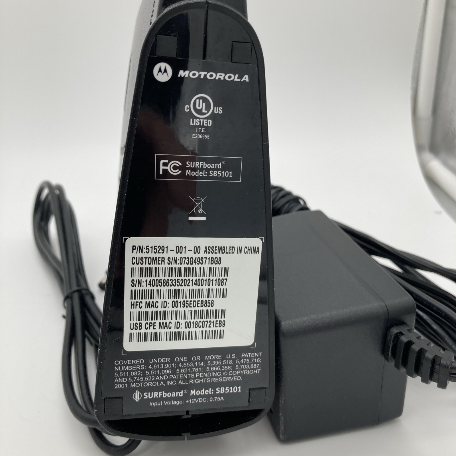motorola surfboard SB5101 With power Supply And Cable