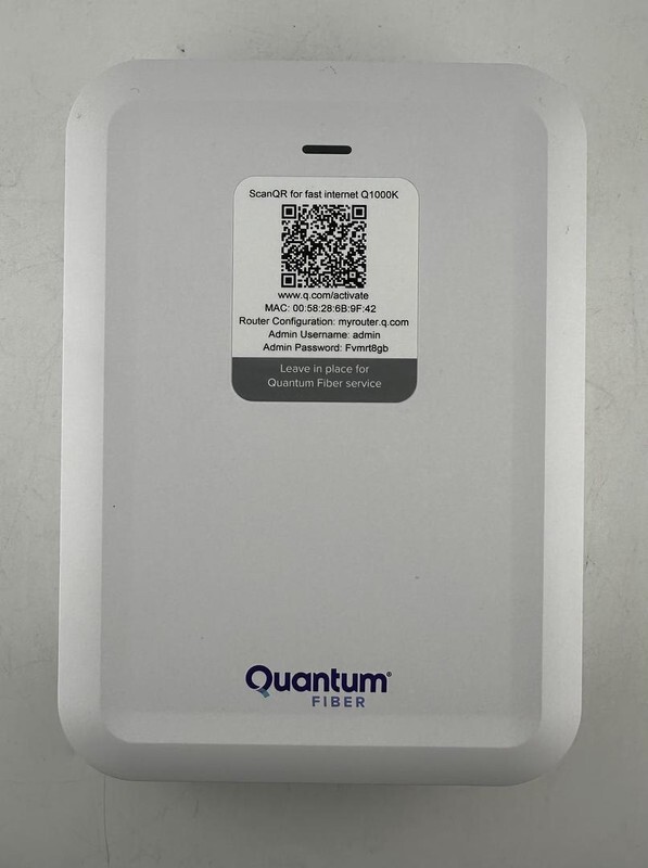 QUANTUM FIBER INTERNET Q1000K SMARTNID MODEM W/ WALL FIBER SPOOL BRACKET