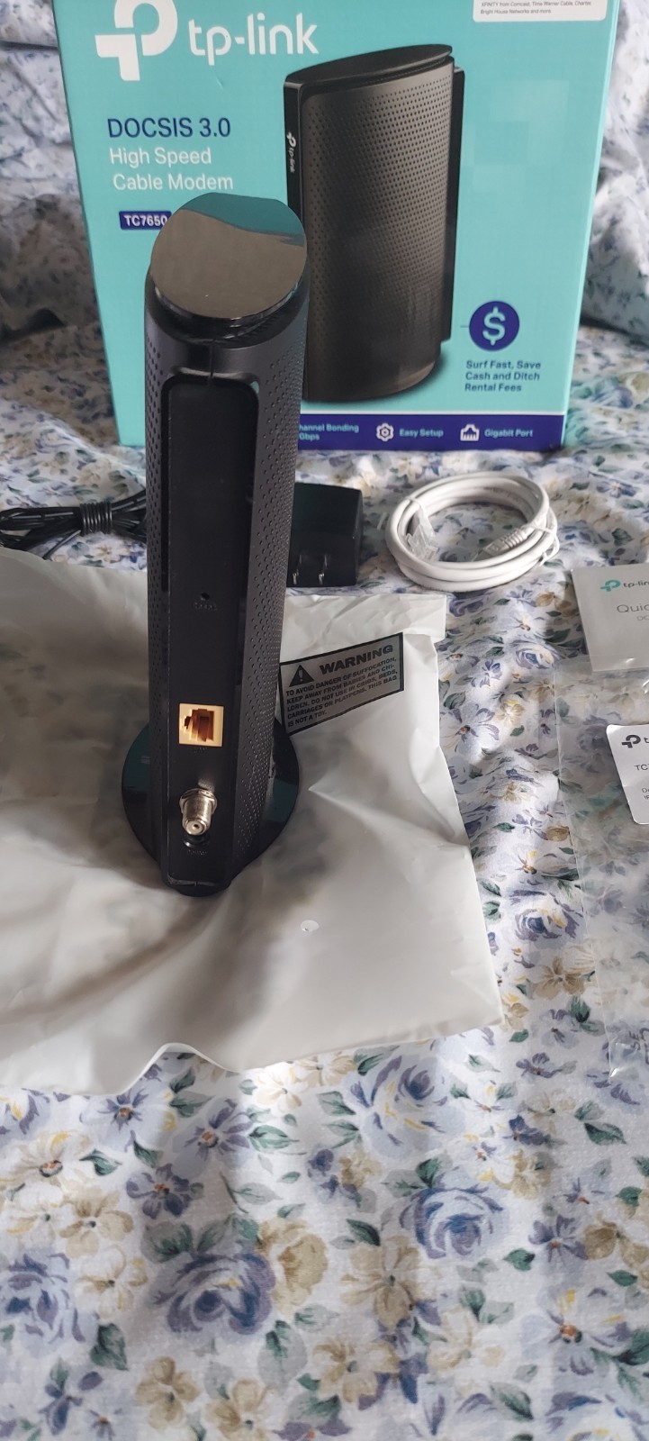 TP Link TC 7650 High Speed Cable Modem Up To 1000mbps DOCSIS 3.0