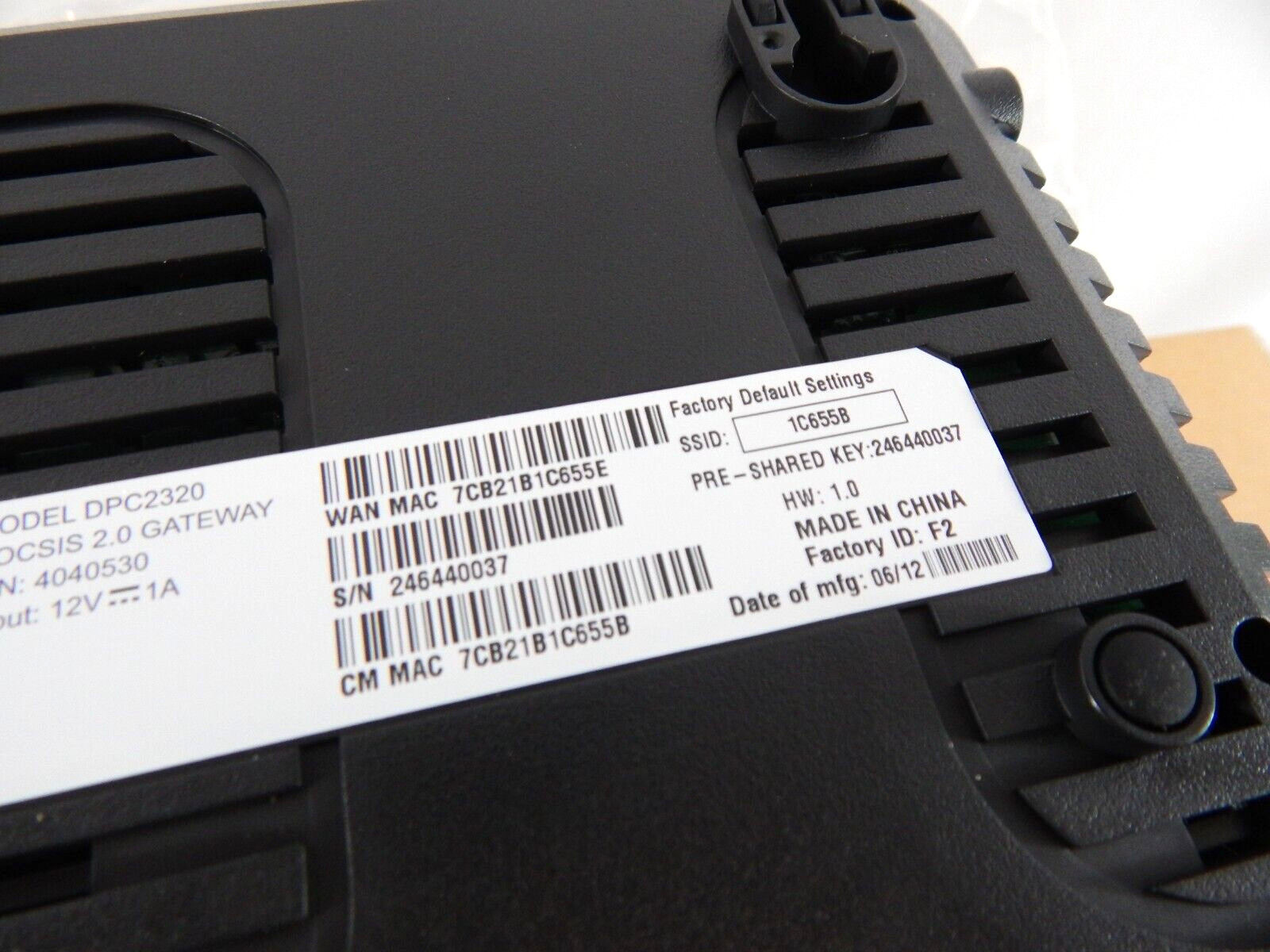 CISCO- DPC2320 CABLE MODEM WIRELESS ROUTER – 2.0 GATEWAY ETHERNET BOX OF 10 NEW
