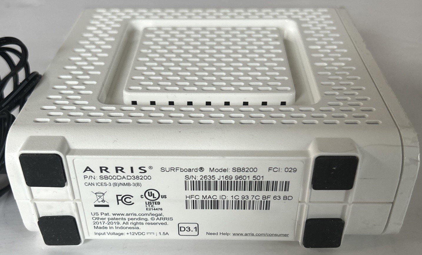 Arris Surf Board Docsis 3.0 Cable Modem 1.4Gbps 32 x 8 SB6190