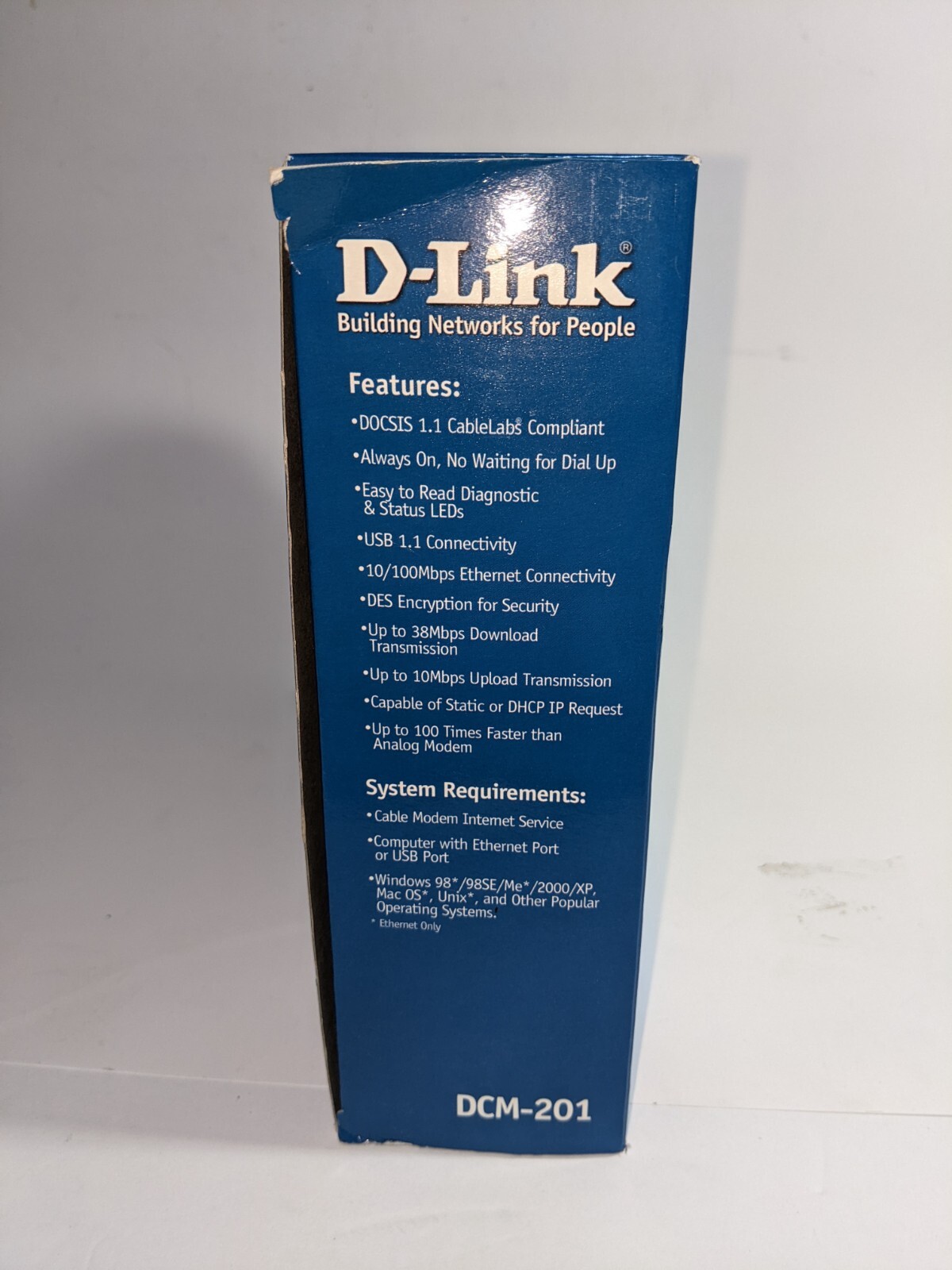 D-Link DCM 201 (DCM-201) 38 Mbps High Speed Cable Modem
