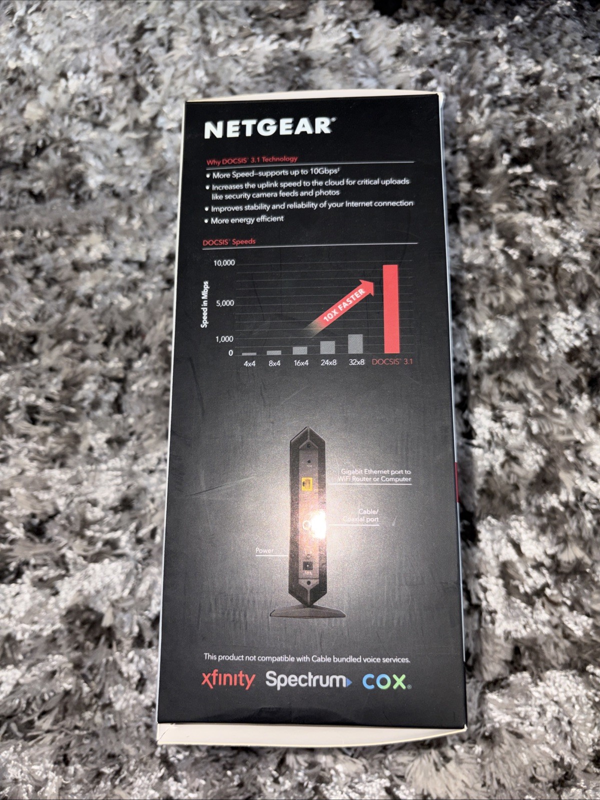 NETGEAR CM1000 Wired-Ethernet (RJ-45) Cable – CM1000100NAS (Black)