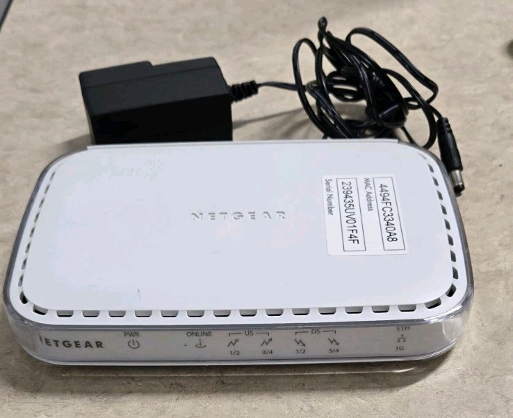 NETGEAR CMD31T Cable Modem DOCSIS Ethernet Broadband Modem