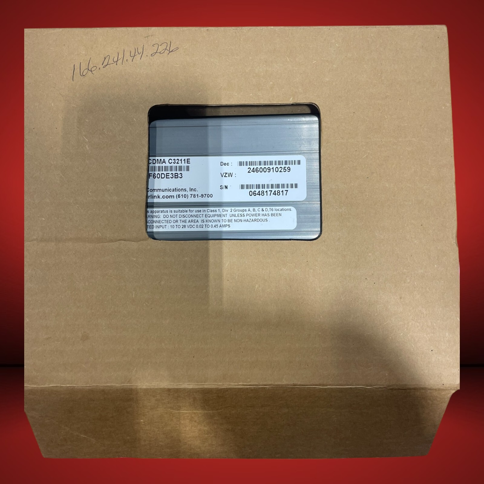 RAVEN CDMA C3211E AIRLINK CELLULAR MODEM FOR SURVEYING