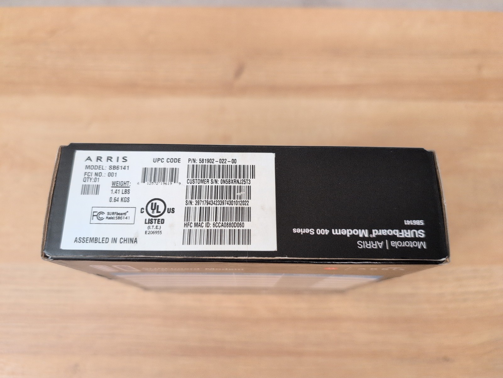 Motorola ARRIS SURFboard SB6141 343Mbps 8×4 DOCSIS 3.0 Cable Modem