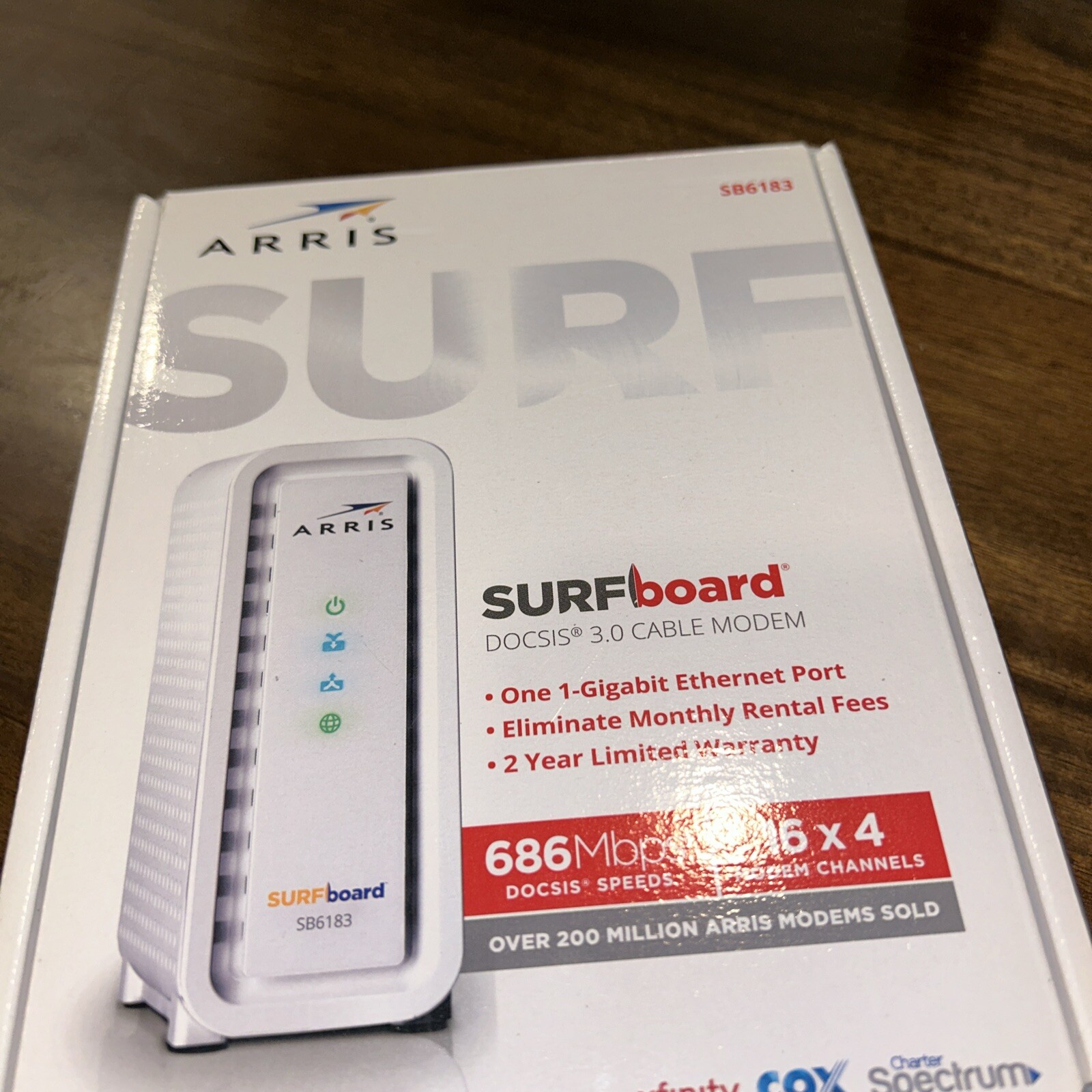 Arris Surfboard SB6183 Cable Modem 16×4 Modem Channels Open Box