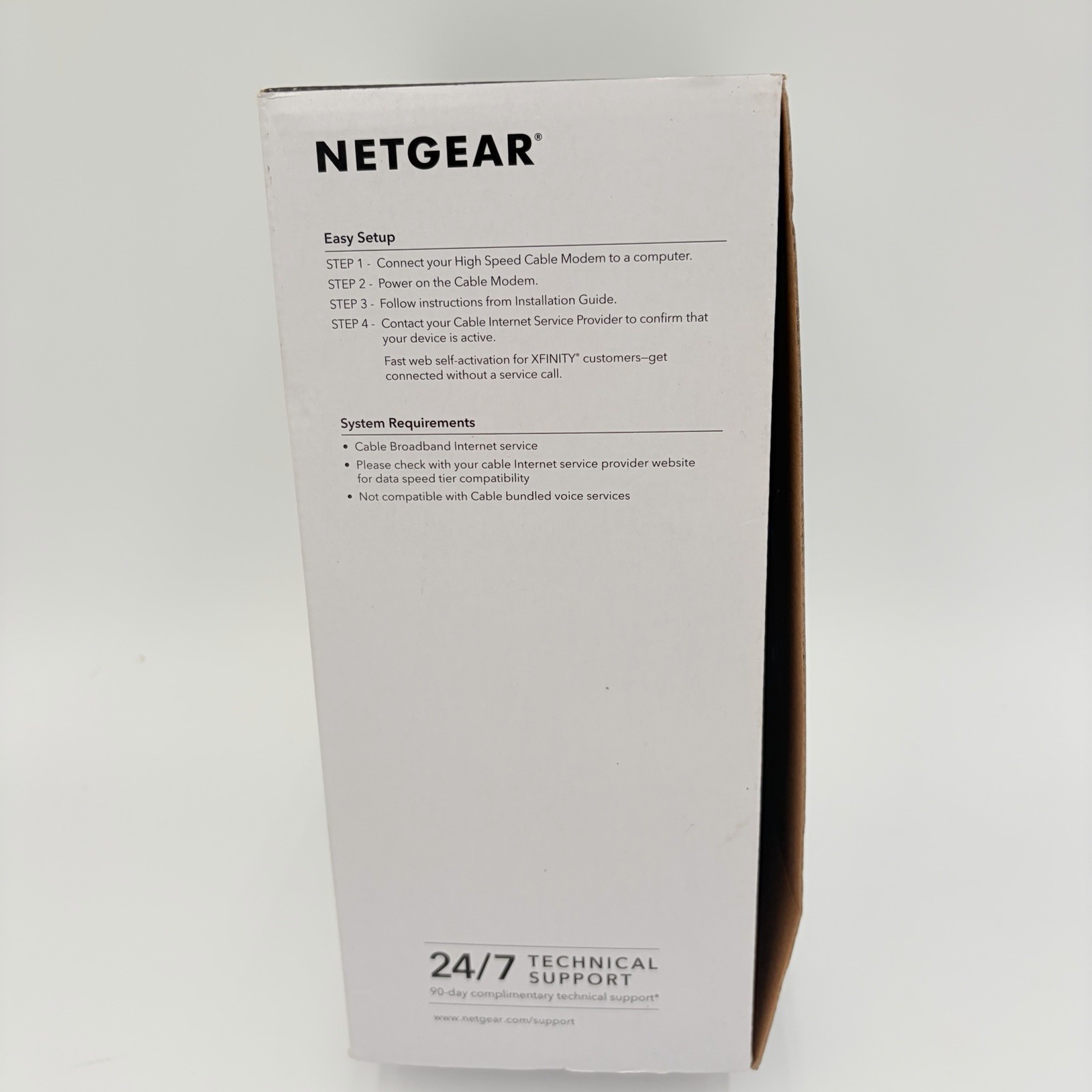 NETGEAR CM600 DOCSIS 3.0 Cable Modem NIB CM600-1AZNAS Open Box