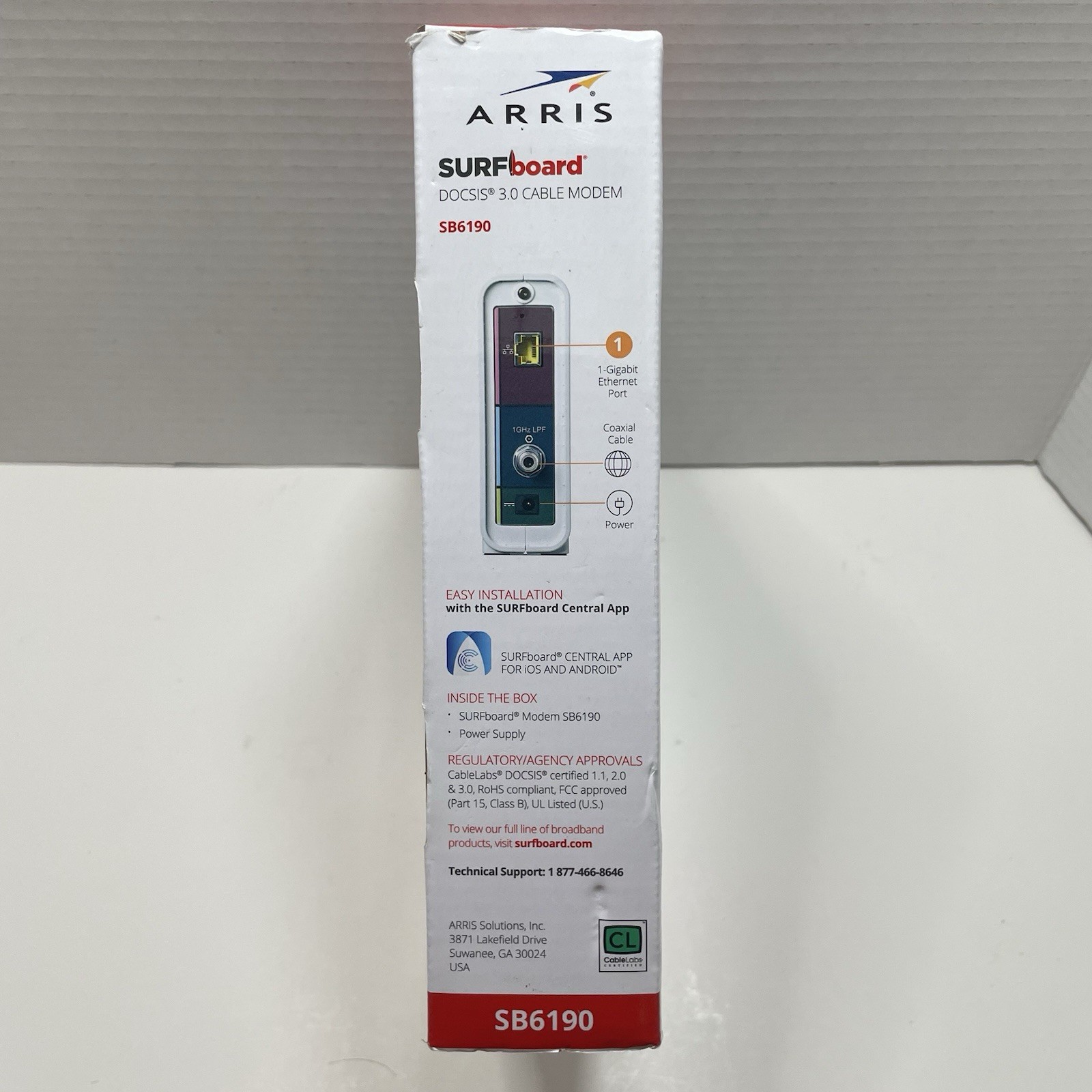 ARRIS SURFboard SB6190 32 x 8 DOCSIS 3.0 Cable Modem – White