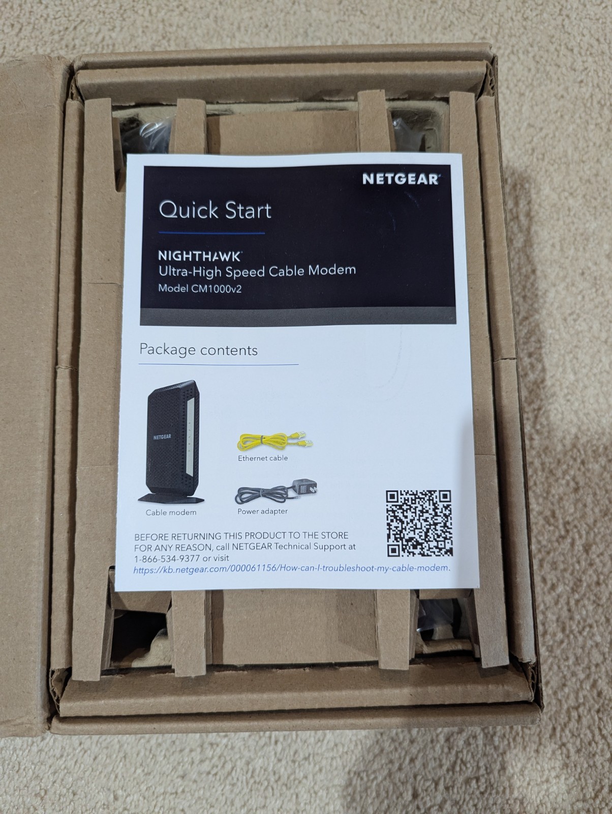 Netgear Nighthawk CM1000V2 Ultra-High Speed Modem DOCSIS 3.1 refurbished