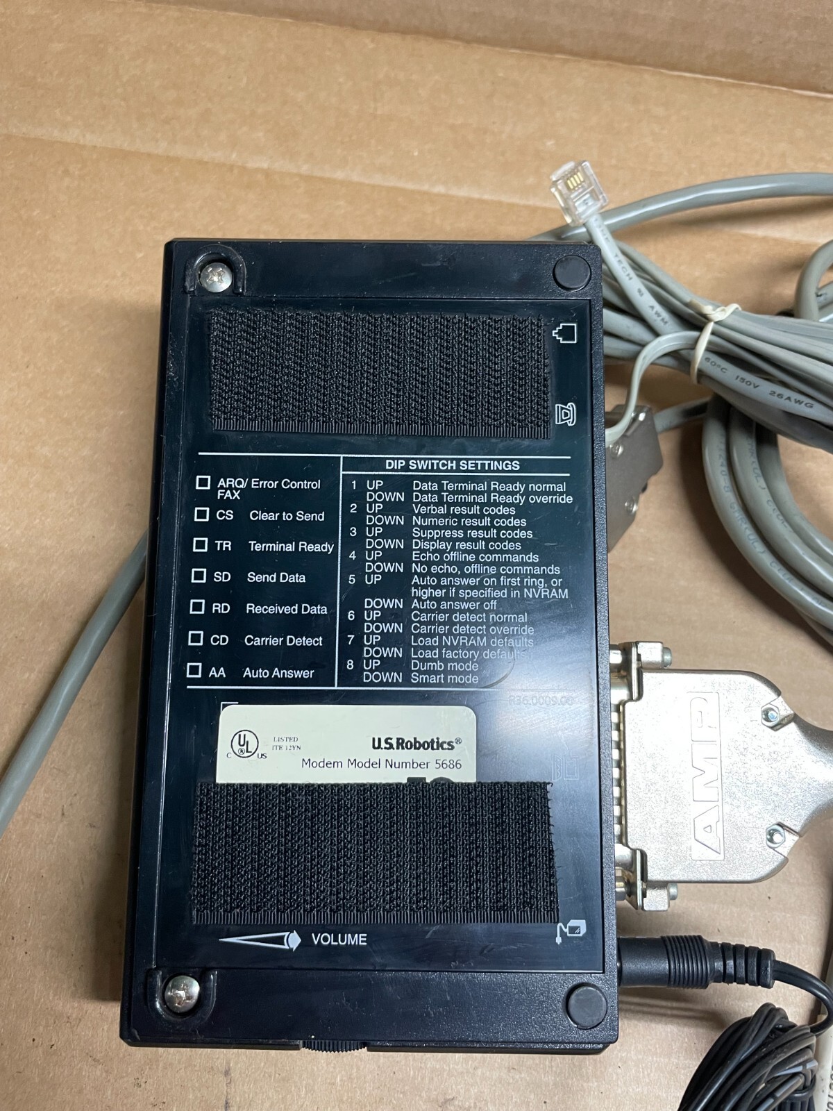 U.S. Robotics 5686E External 56K Faxmodem w/ Power Adapter V.92
