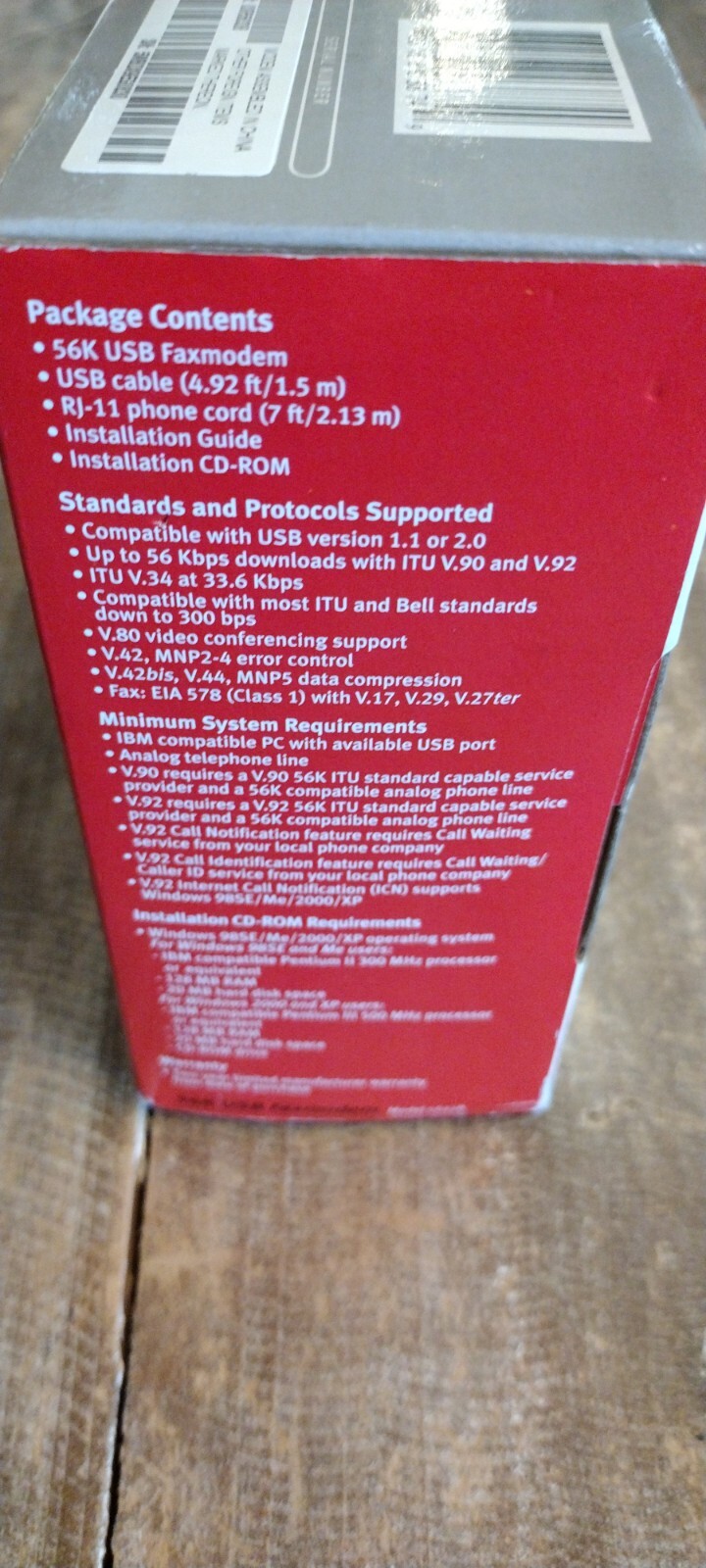 USRobotics USR5633B 56 Kbps Modem 56K USB V.92 Faxmodem New Open Box Complete