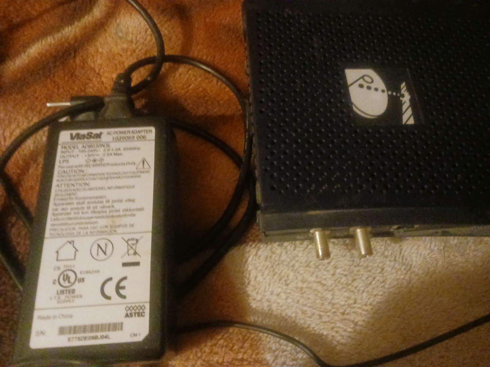 Viasat Surfbeam 2 Satellite Modem with Power Adapter and Power Cord