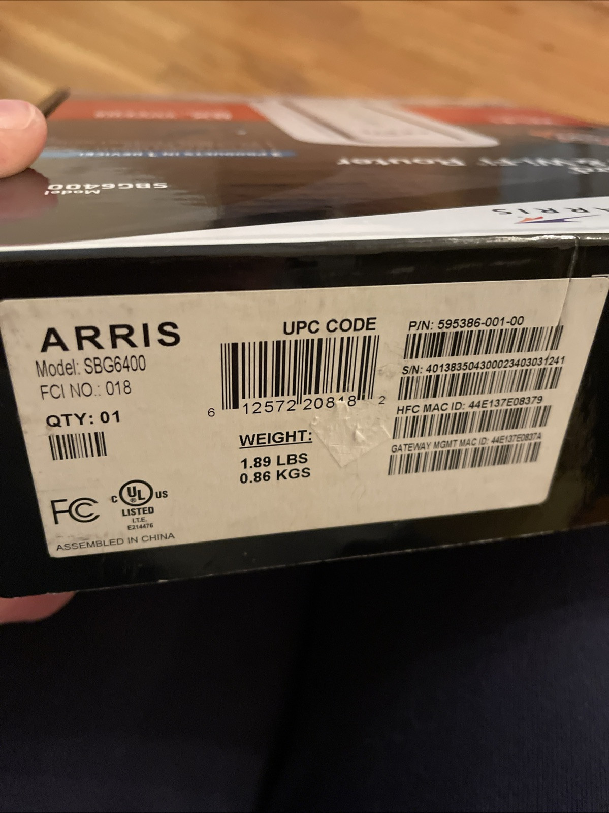 BRAND NEW Modem & Wi-Fi Router, Arris SURFboard Cable Modem N300 Model SBG6400