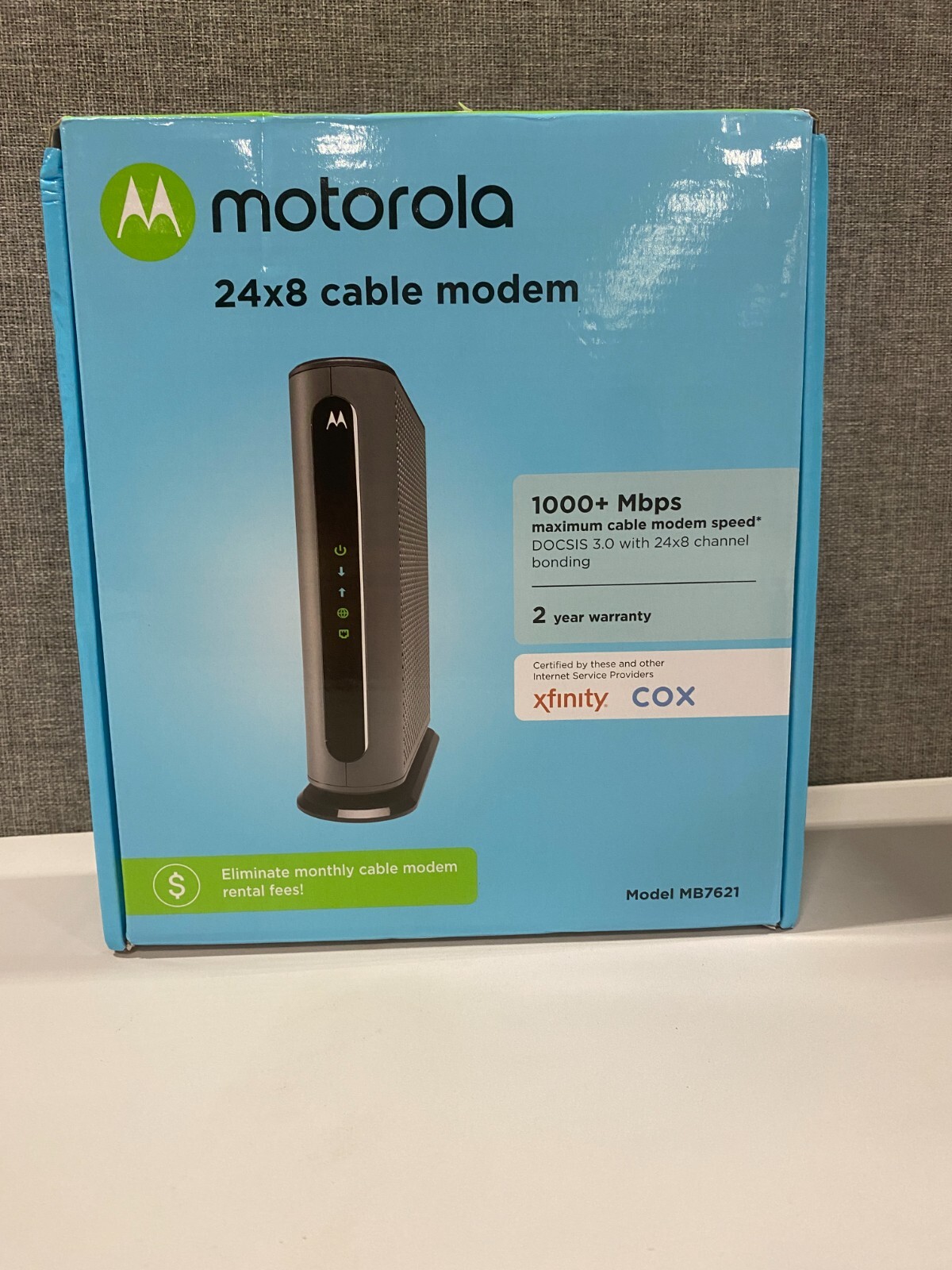 Motorola MB7621 24×8 Cable Modem (1000+ Mbps)