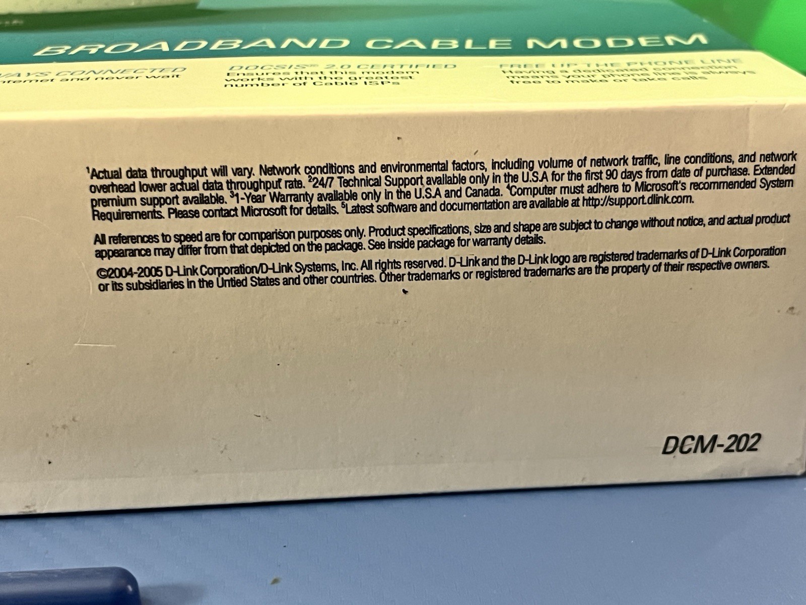 D-Link DCM-202 Broadband Modem UPC:790069271335