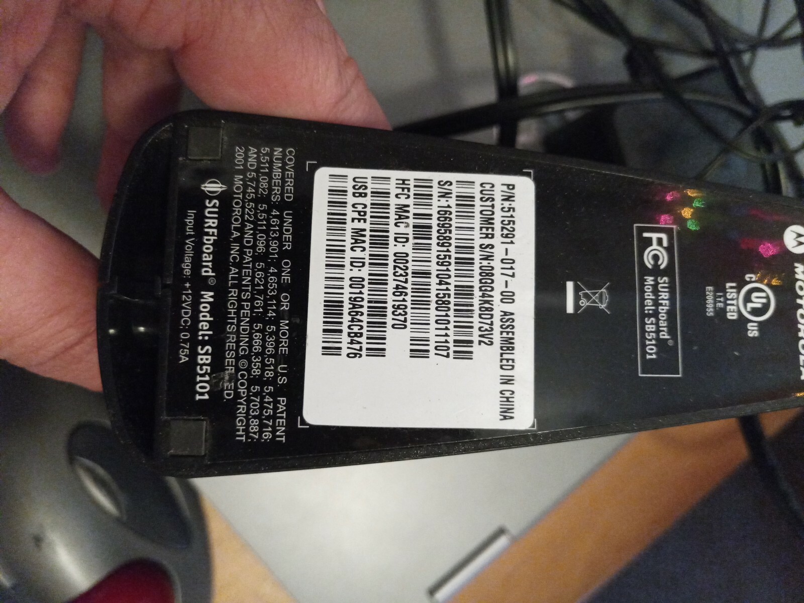 Motorola SURFboard Modem SB5101 (SB515290-087-00) 38 Mbps
