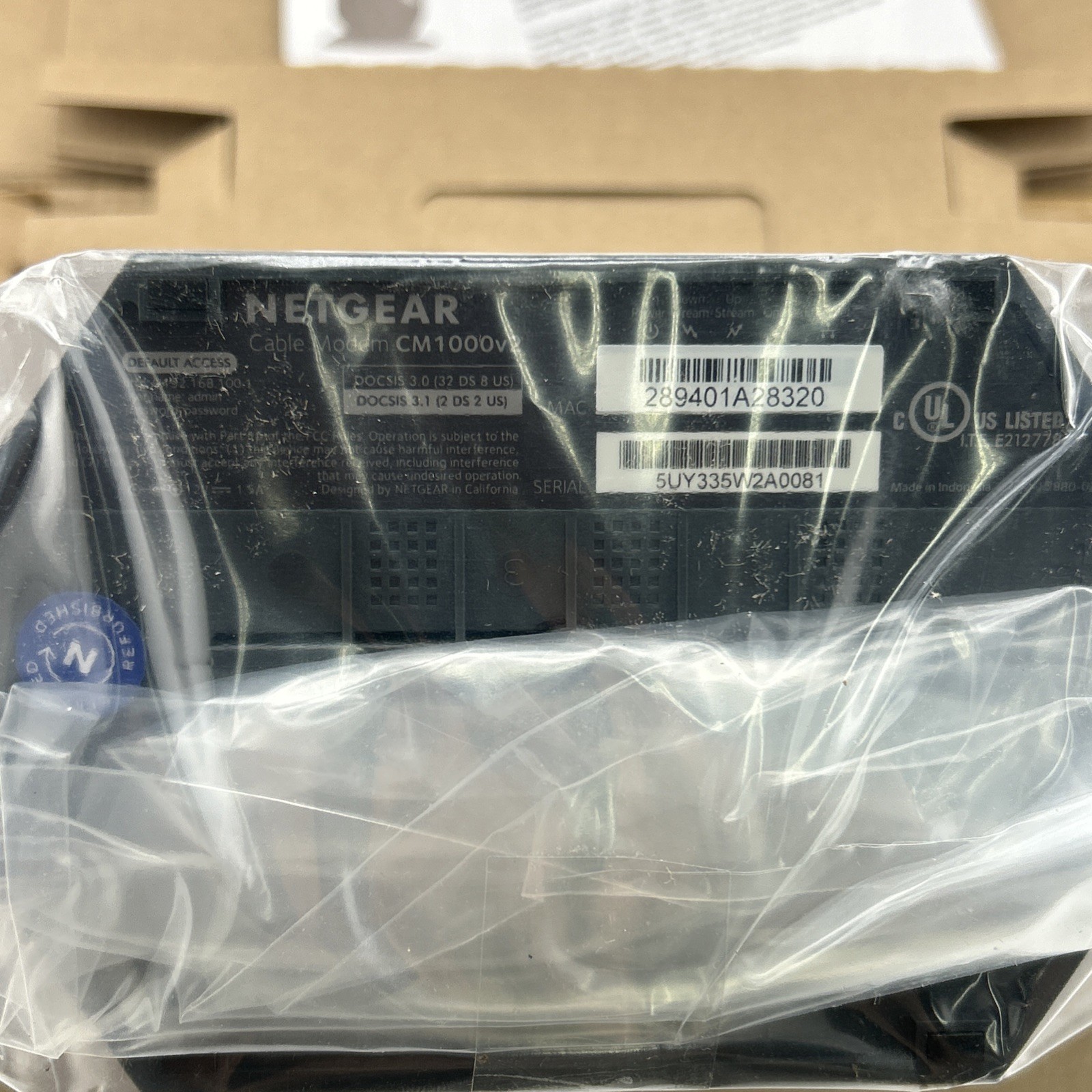 NETGEAR CM1000 DOCSIS 1000Mbps Cable Modem (CM1000-1AZNAS) NETGEAR RENEWED