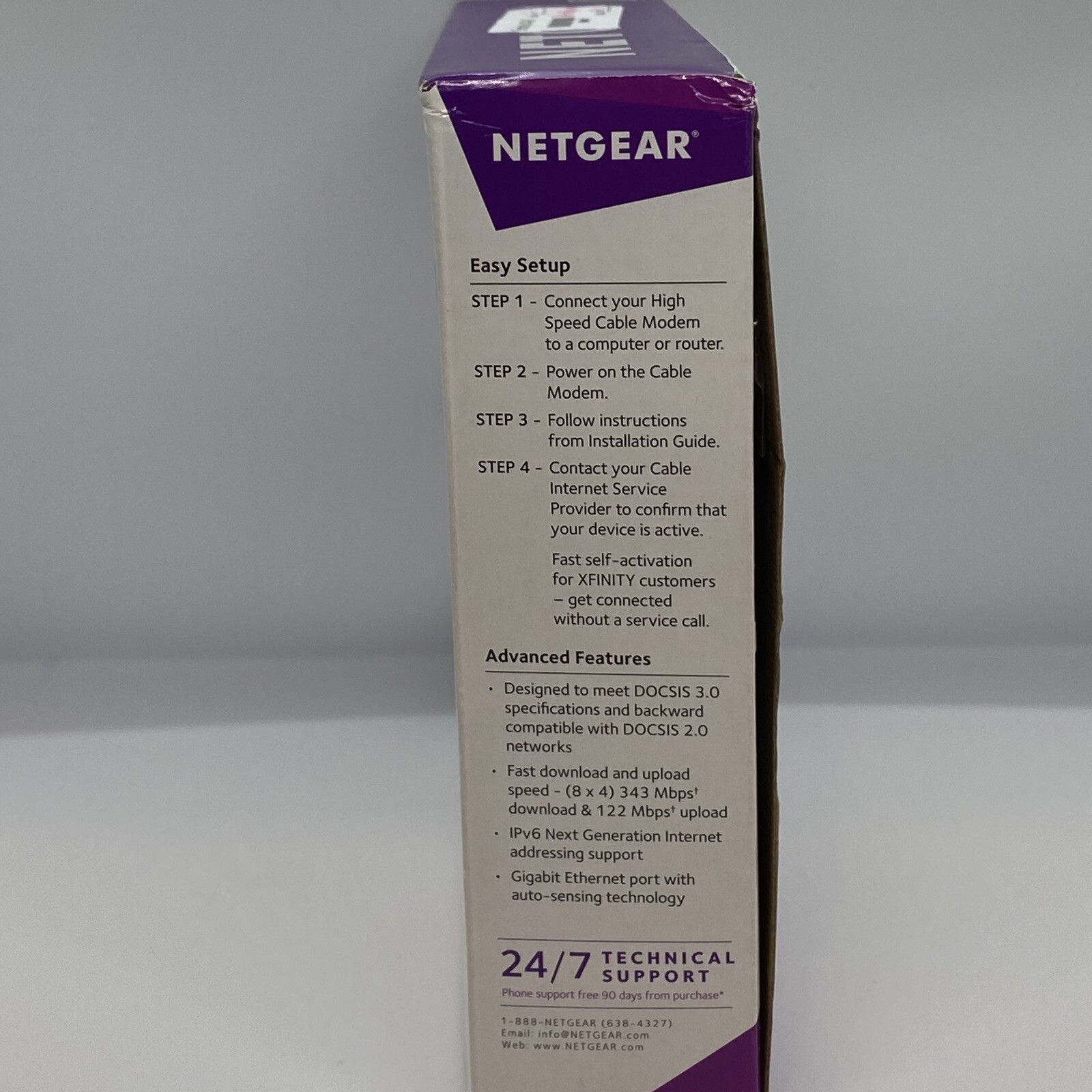 Netgear DOCSIS 3.0 (CM400-100NAS) 340 Mbps High Speed Cable Modem