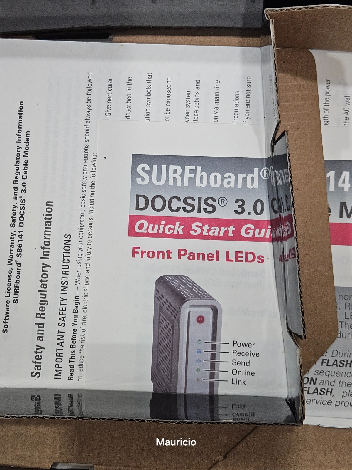 Motorola SURFboard SB6121 (575319-019-00) 199.68 Mbps,New, never used White