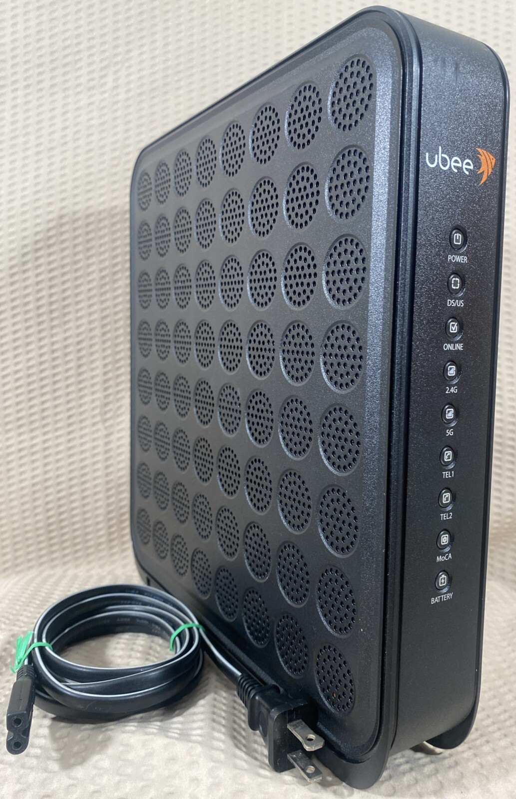 Ubee DVW32CB Advanced Wireless Voice Gateway Modem & Router w/ Data & Power Cord