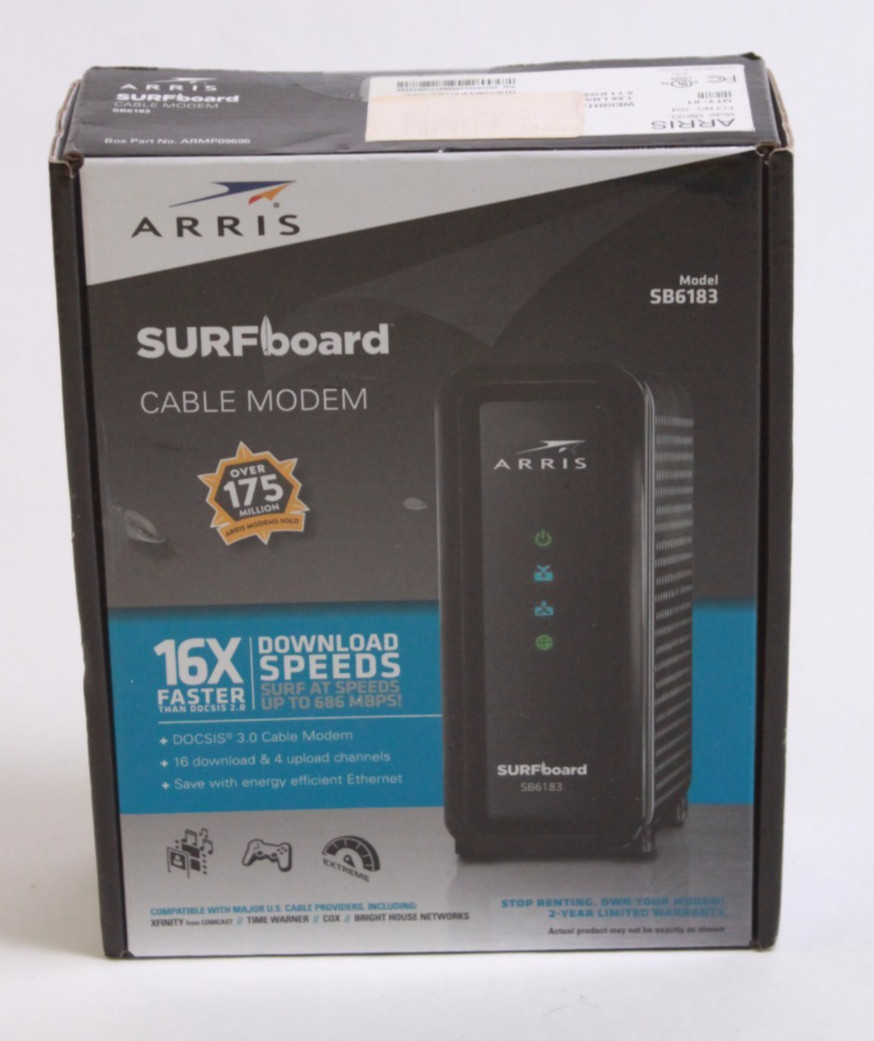 Arris Surfboard SB6183 Cable Modem 686 mbps Internet 16×4 Docsis 3.0