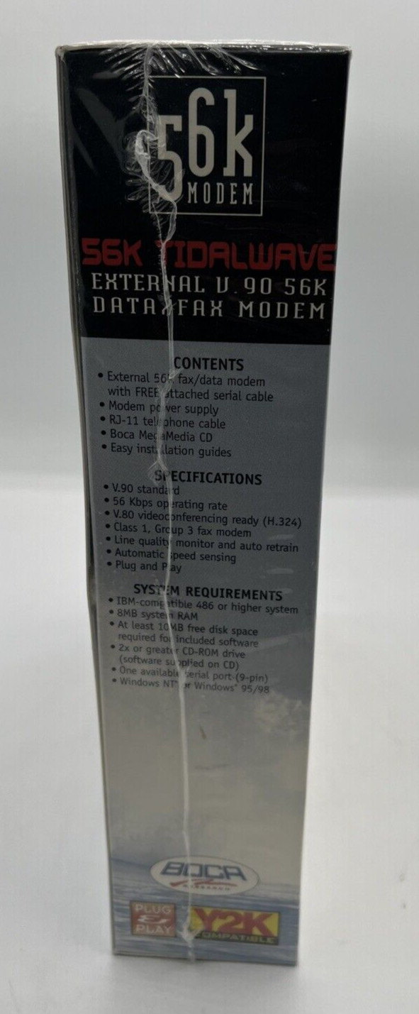 Boca Research 56k Tidalwave External V.90 DATA/FAX MODEM
