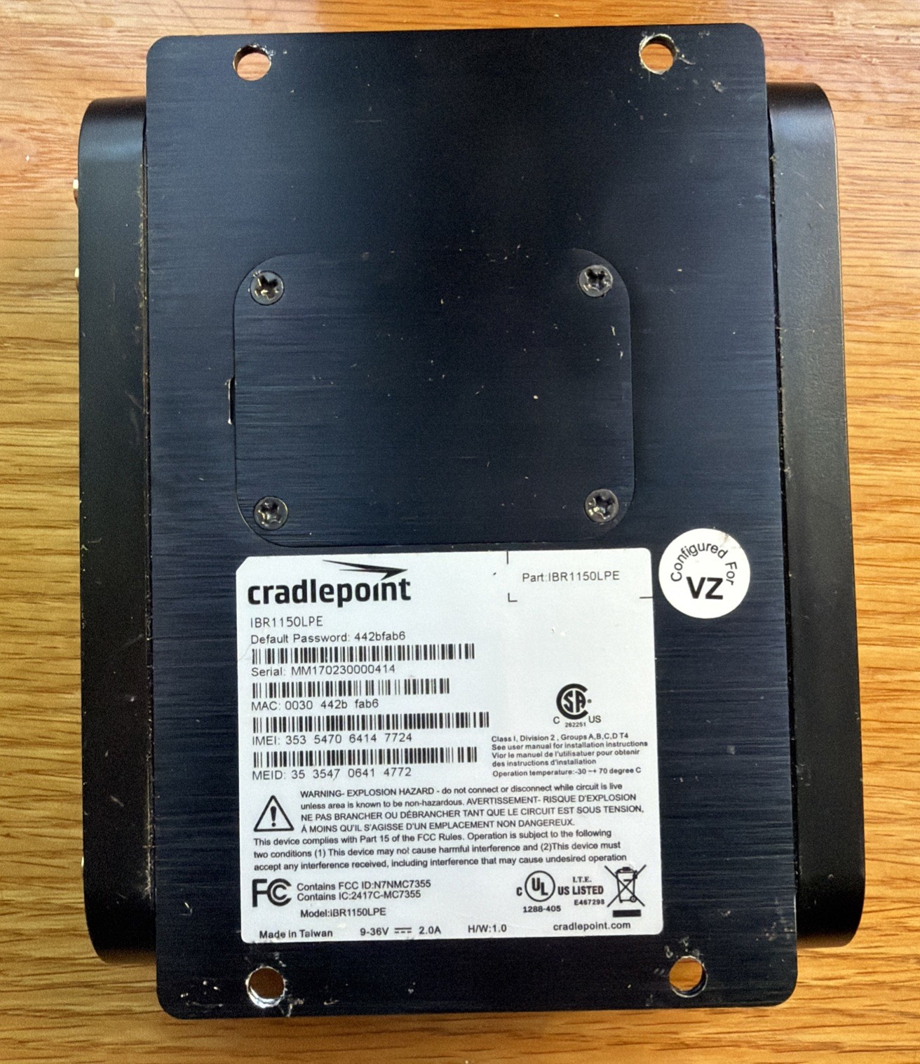 (Lot of 3) Cradlepoint 170675-000 IBR1100/IBR1150 Dual-Modem Dock, Black “V2B”