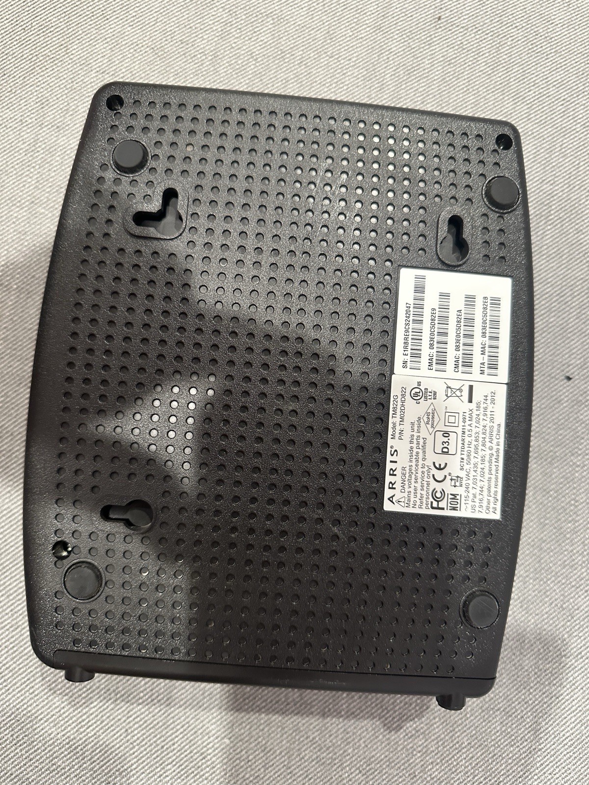 Arris TM822G Modem