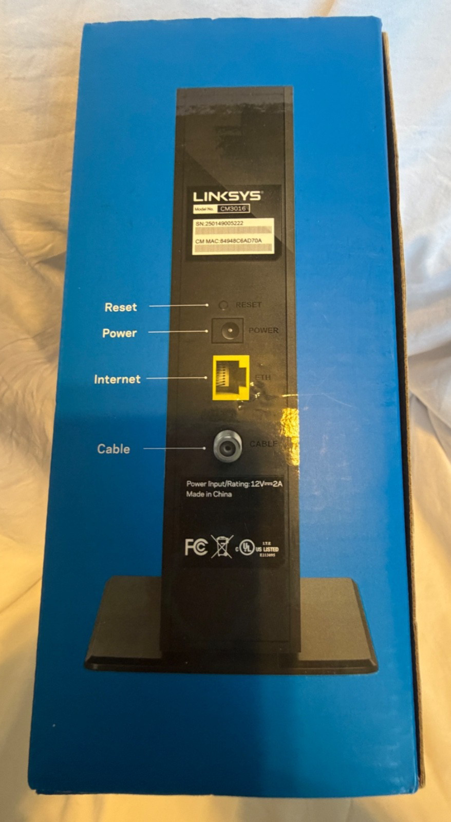LINKSYS 16 x 4 Cable Modem | 16 x 4 Bonded Channels | DOCSIS 3.0 | CM3016