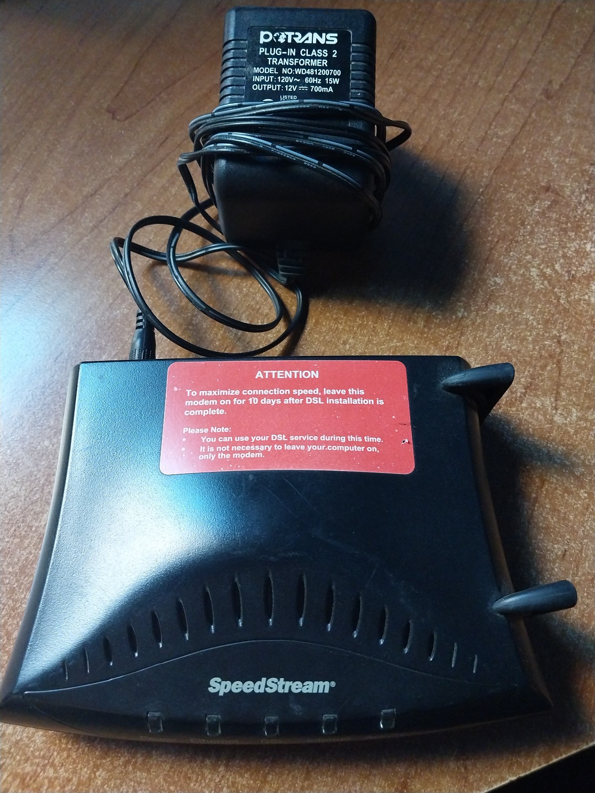 Speedstream 5100 Ethernet DSL Modem with AC Power Supply