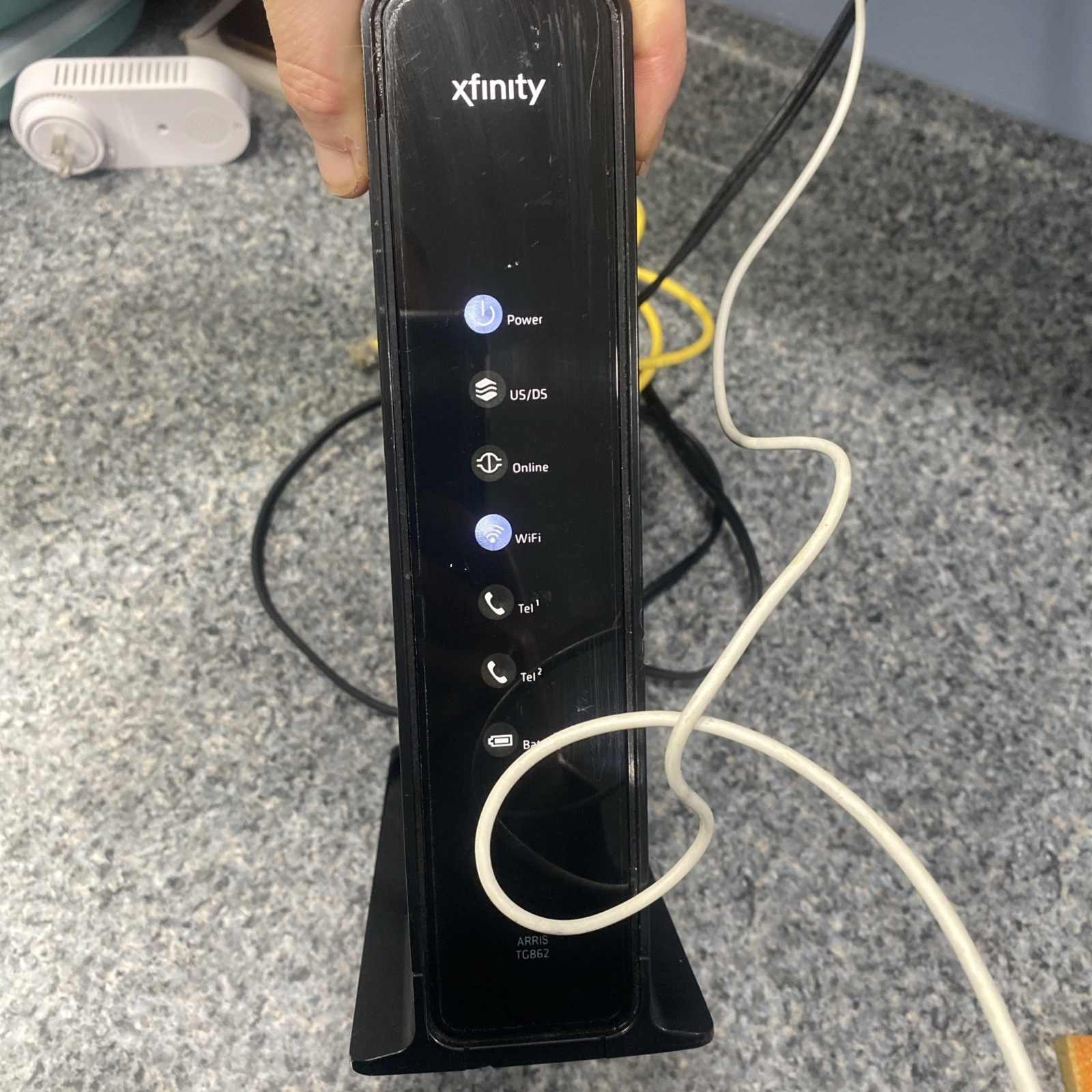 Xfinity Arris TG1682G Dual-Band WiFi Cable Modem W/ Power Cord & Ethernet cord