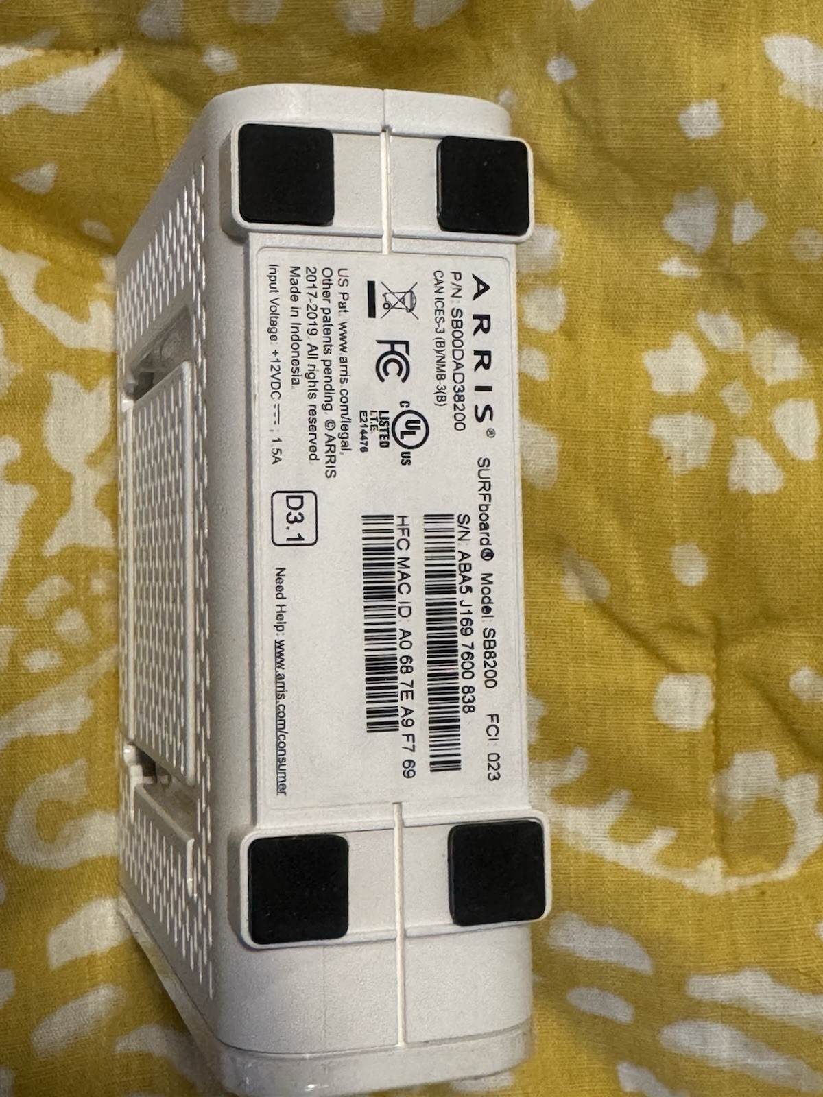 ARRIS SB8200 D3.1 2 Port Cable Modem