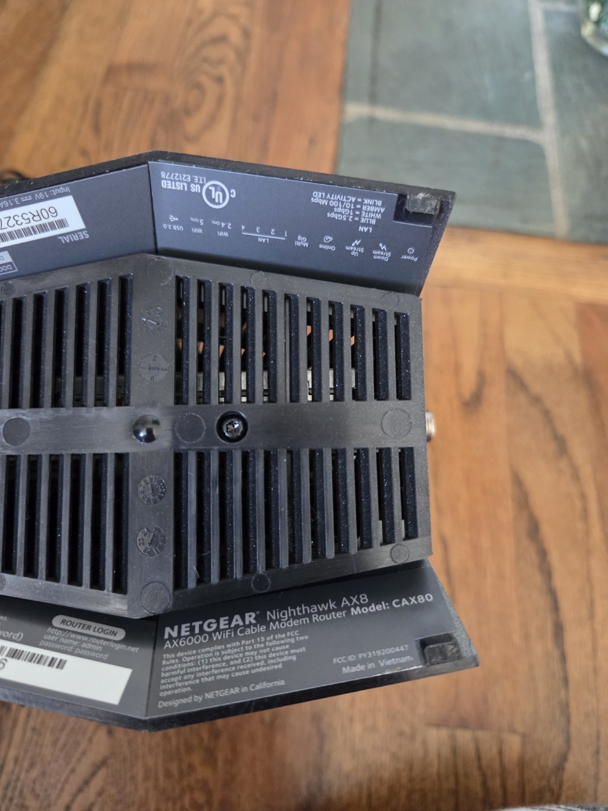 NETGEAR Nighthawk Cable Modem and WiFi 6 Router Combo (CAX80) Upto 2 Gbps