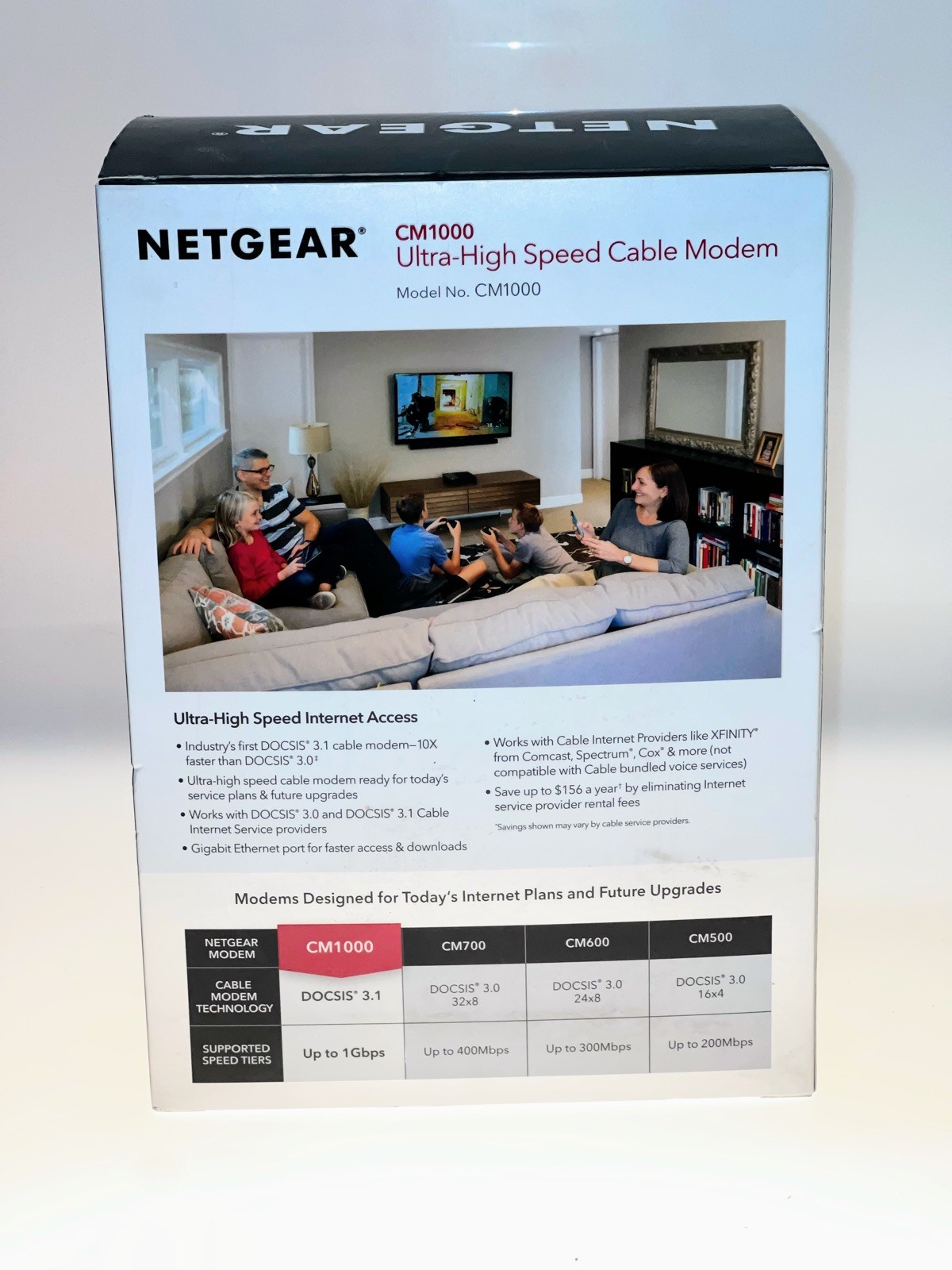 NETGEAR CM1000 DOCSIS 3.1 Ultra High Speed Cable Modem 1 Gbs Open Box