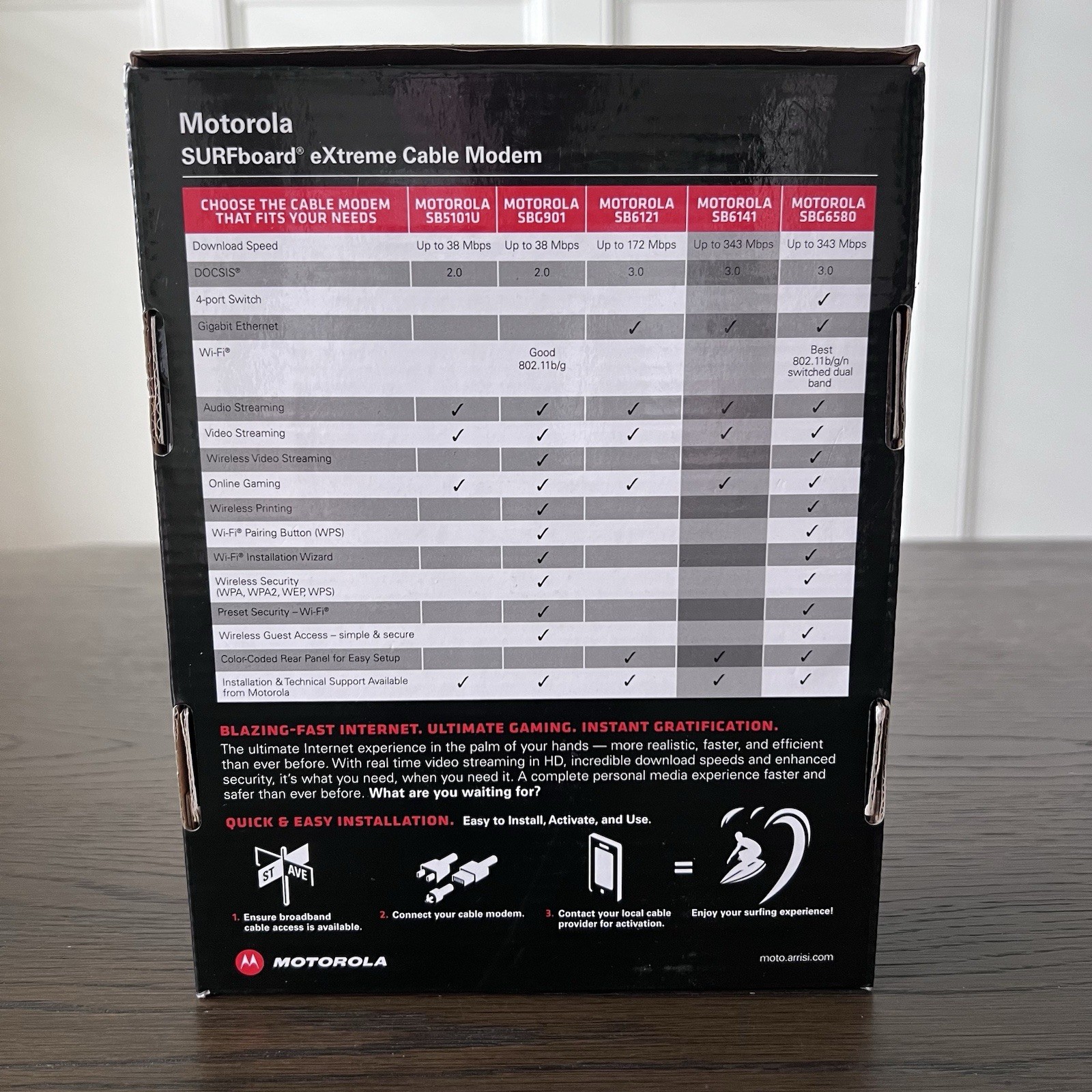 Motorola ARRIS SURFboard SB6141 DOCSIS 3.0 Cable Modem 400 Series – New , G4