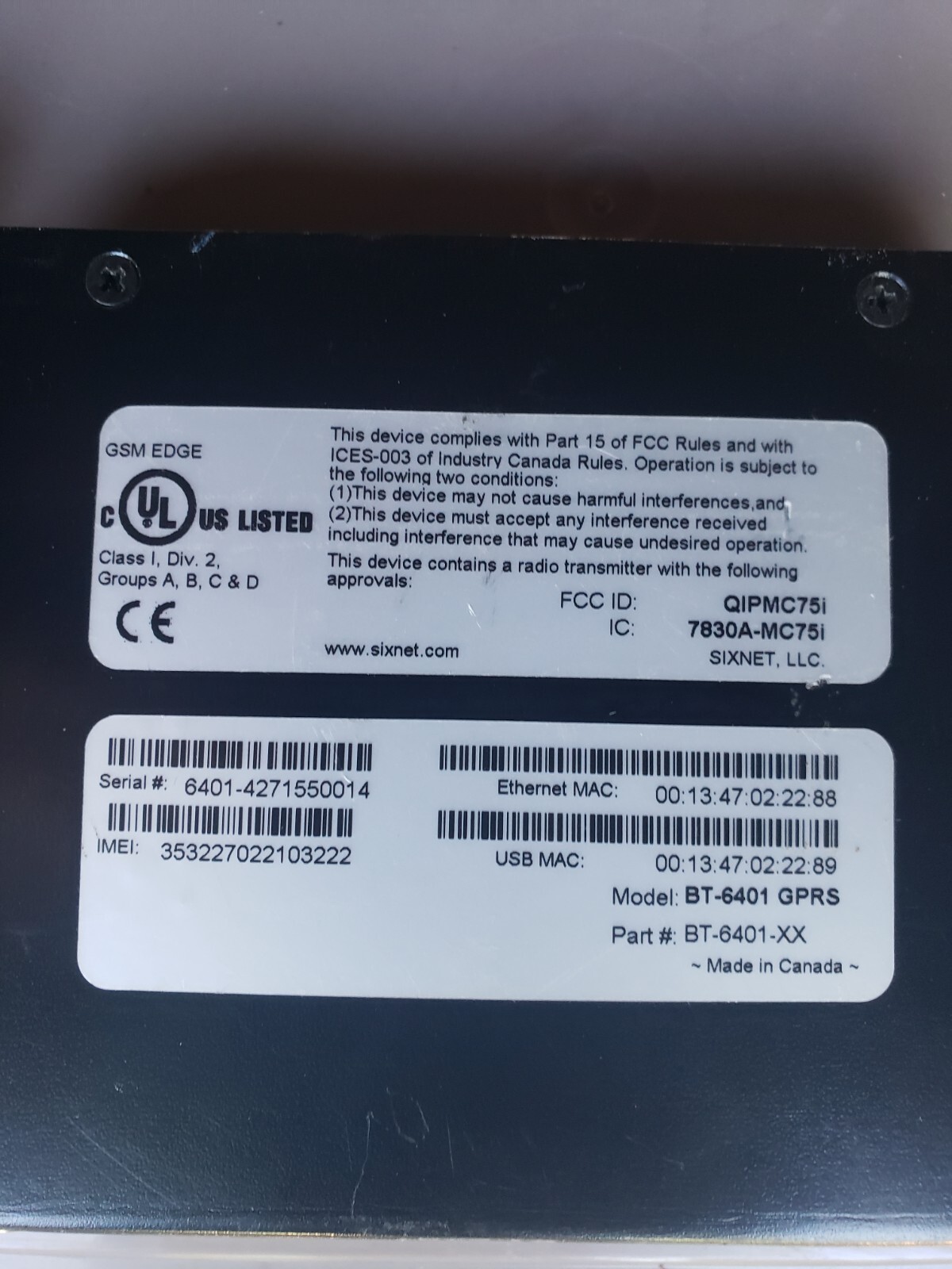 2 – Blue Tree BT-6401 Cell Modems